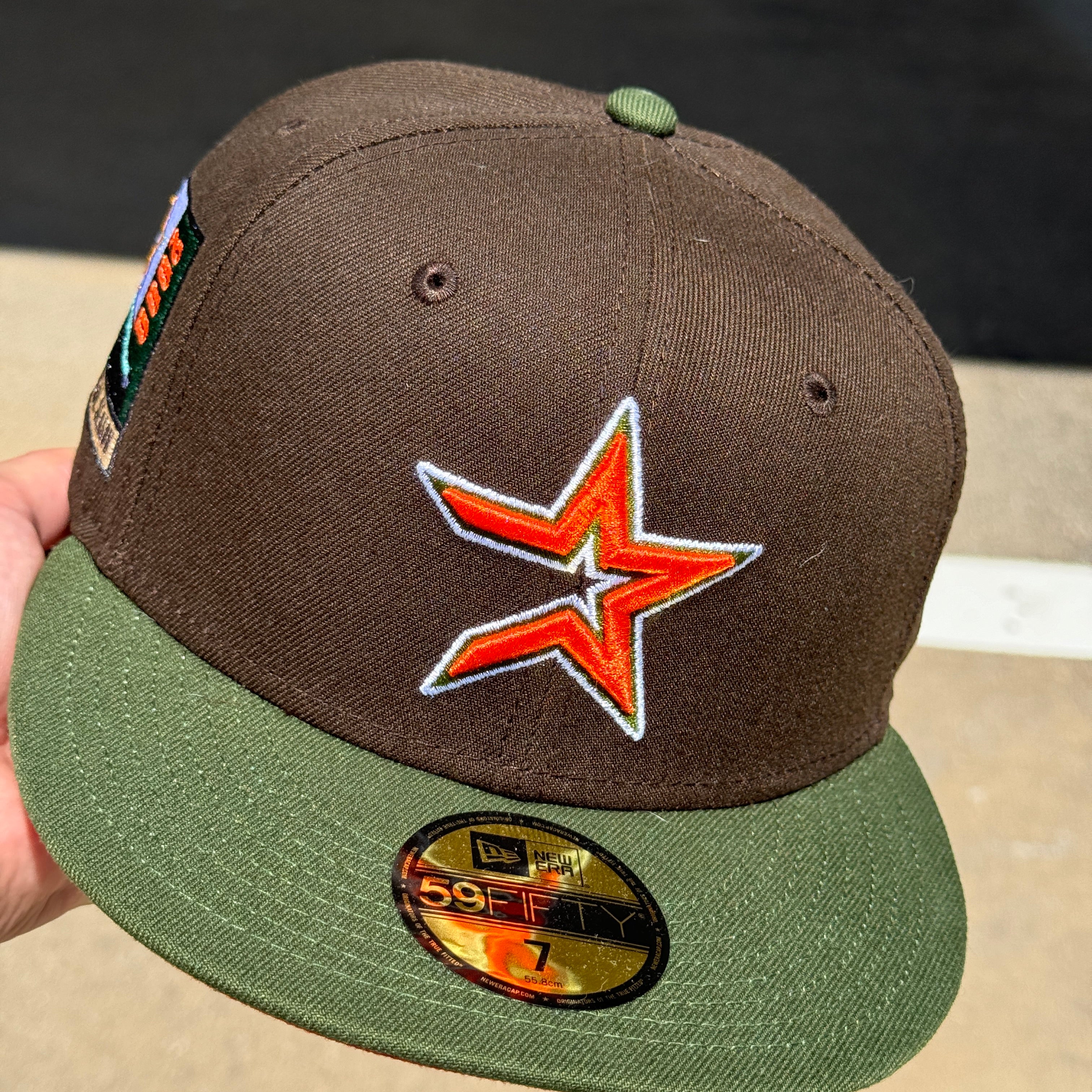 NEW 7 Brown Houston Astros 2000 Inaugural Season 59FIFTY New Era Fitted Hat
