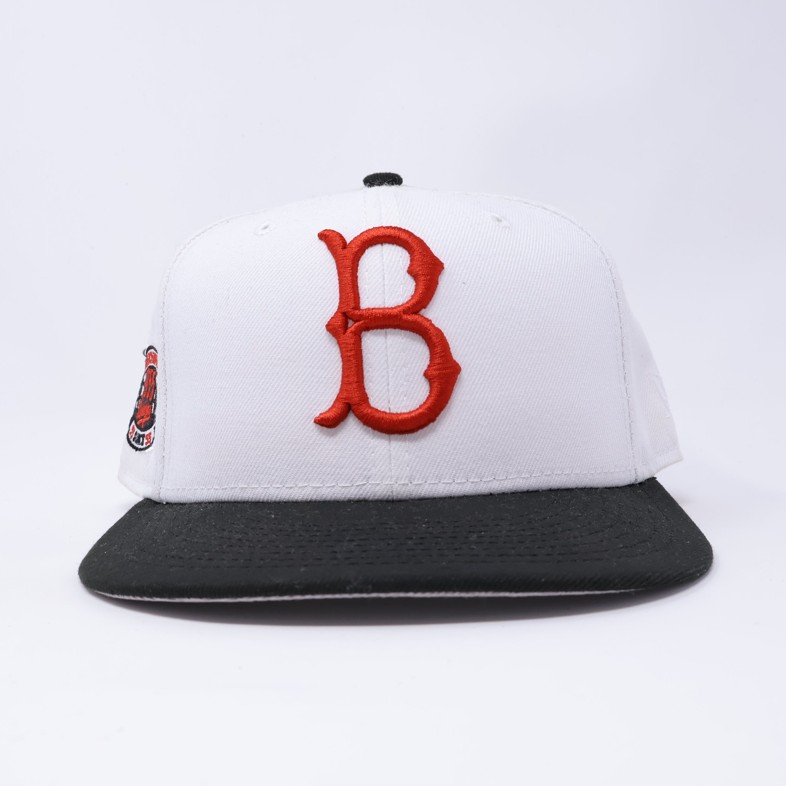 USED 1/2 White Brooklyn Dodgers 1st World Championship 59fifty New Era Fitted Hat Cap