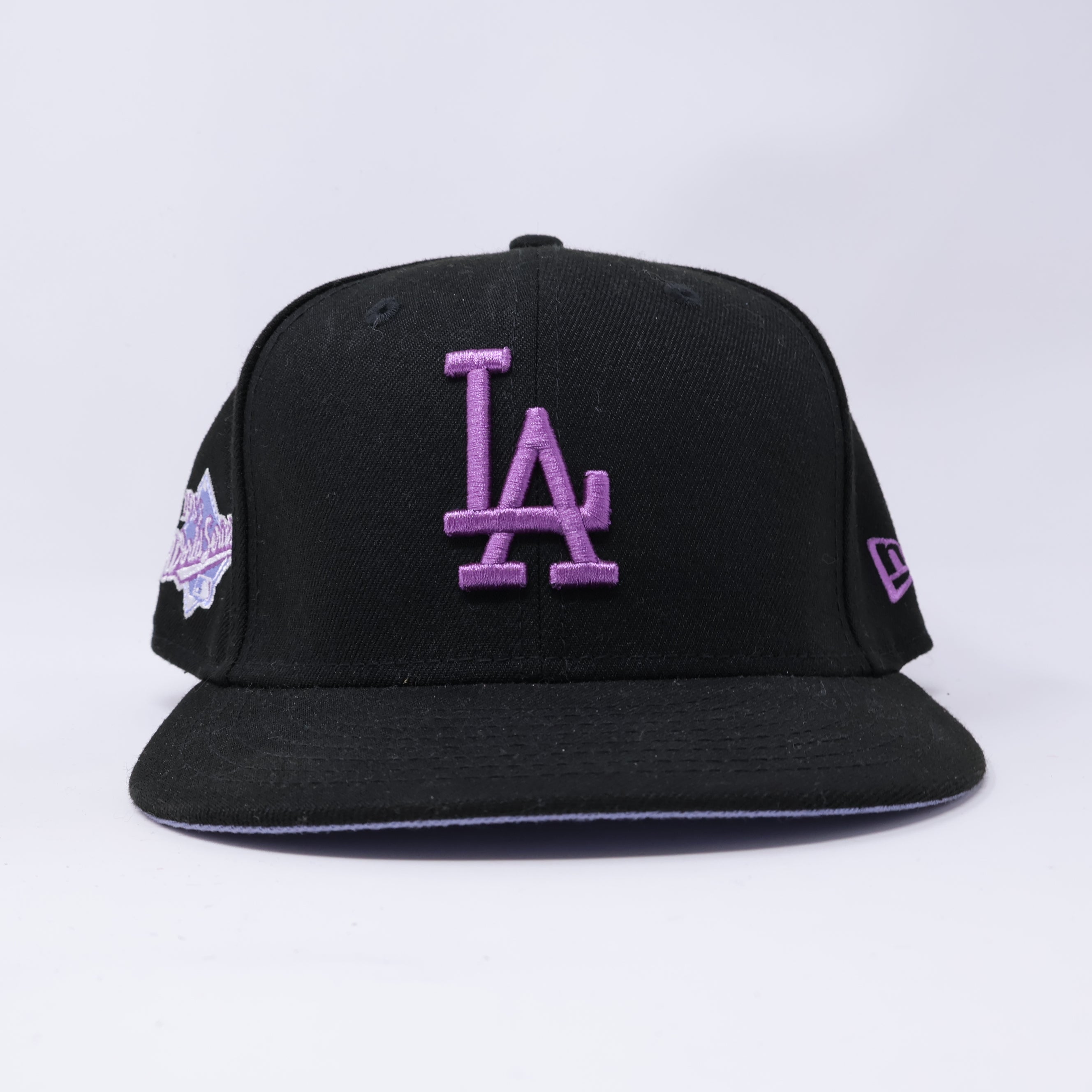 USED 1/2 Black Los Angeles Dodgers 1988 World Series 59fifty New Era Fitted Hat Cap