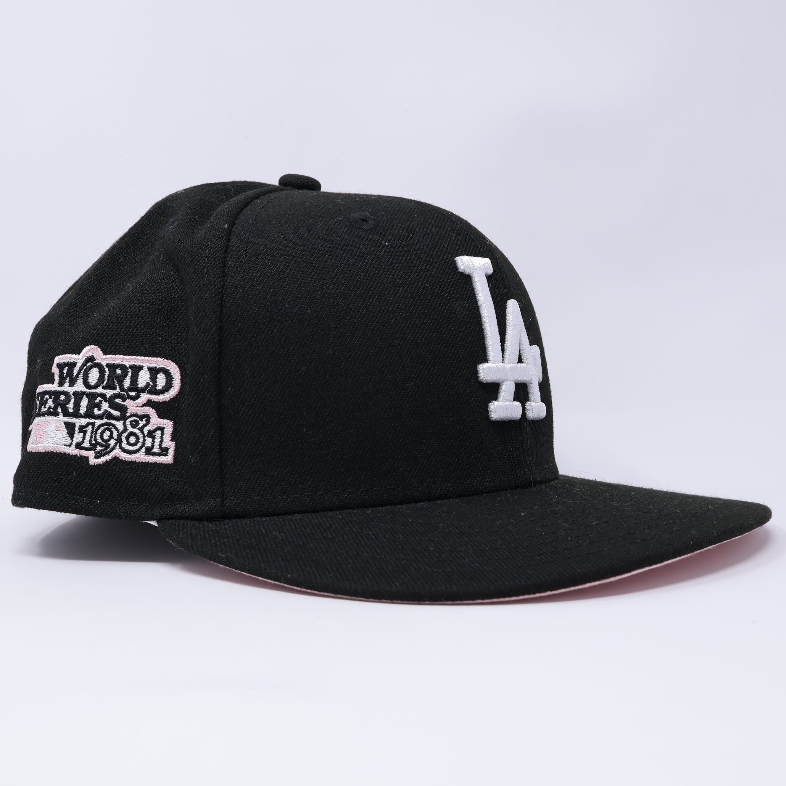 USED 1/2 Black Los Angeles Dodgers 1981 World Series 59fifty New Era Fitted Hat Cap
