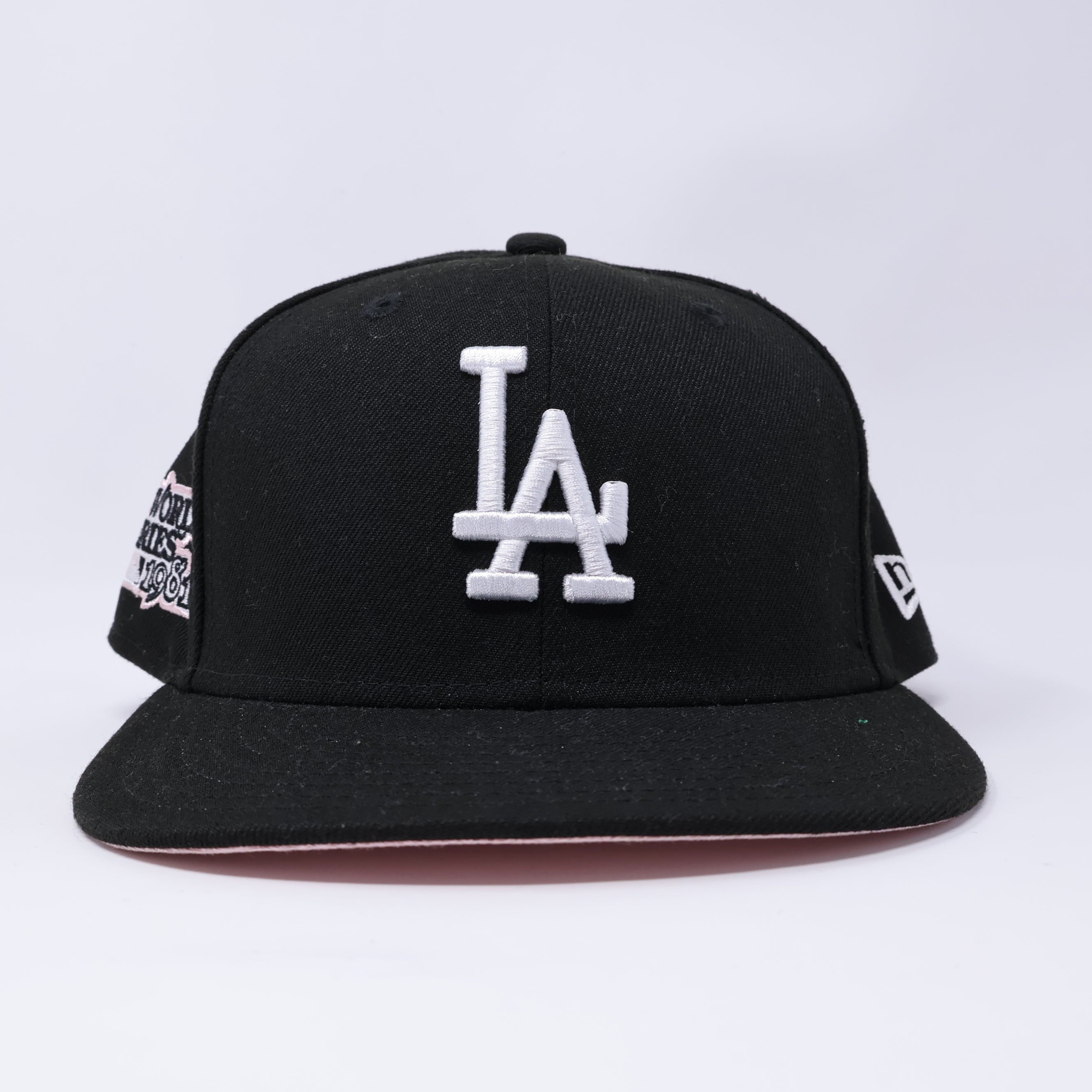 USED 1/2 Black Los Angeles Dodgers 1981 World Series 59fifty New Era Fitted Hat Cap