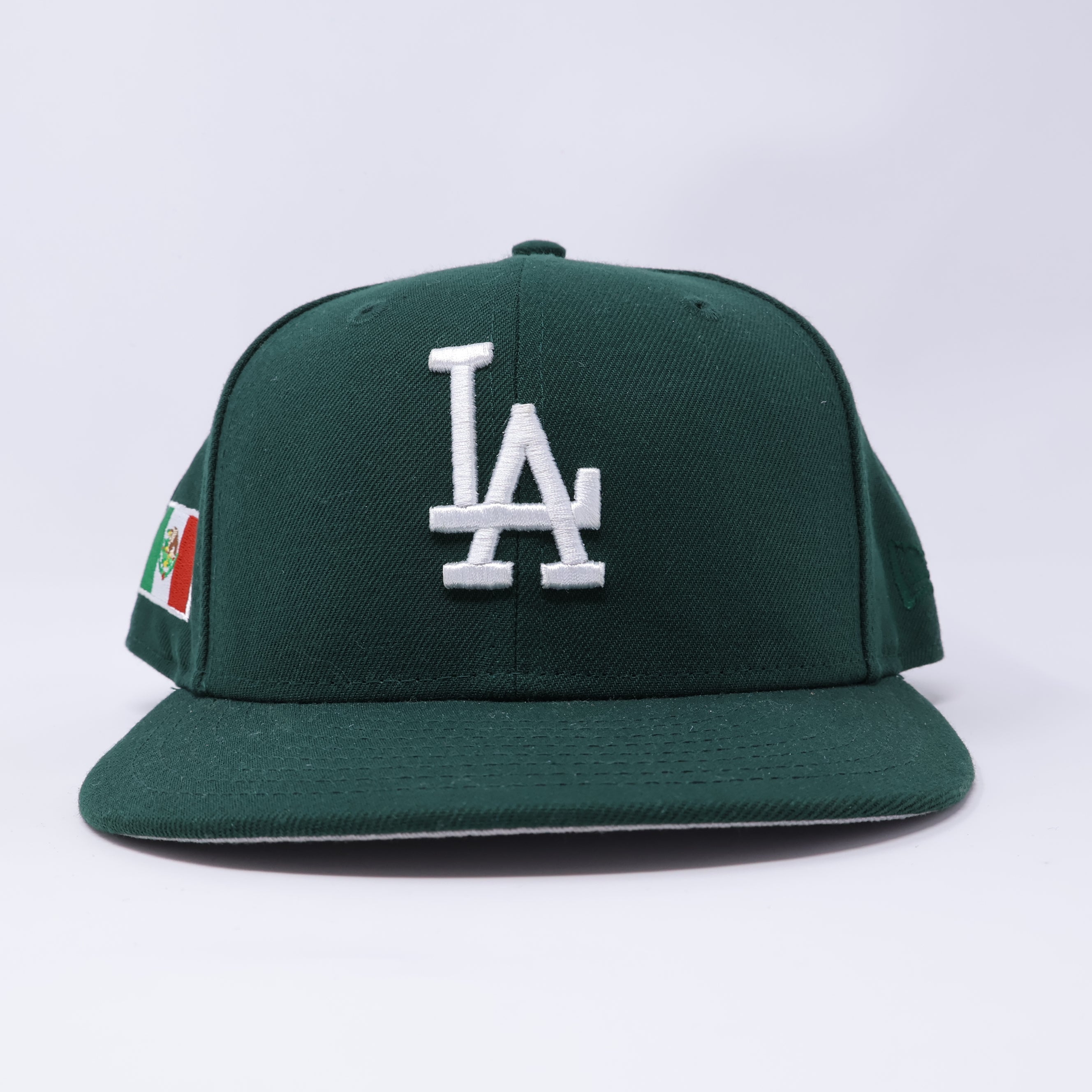 USED 1/2 Green Los Angeles Dodgers Mexico Flag 59fifty New Era Fitted Hat Cap