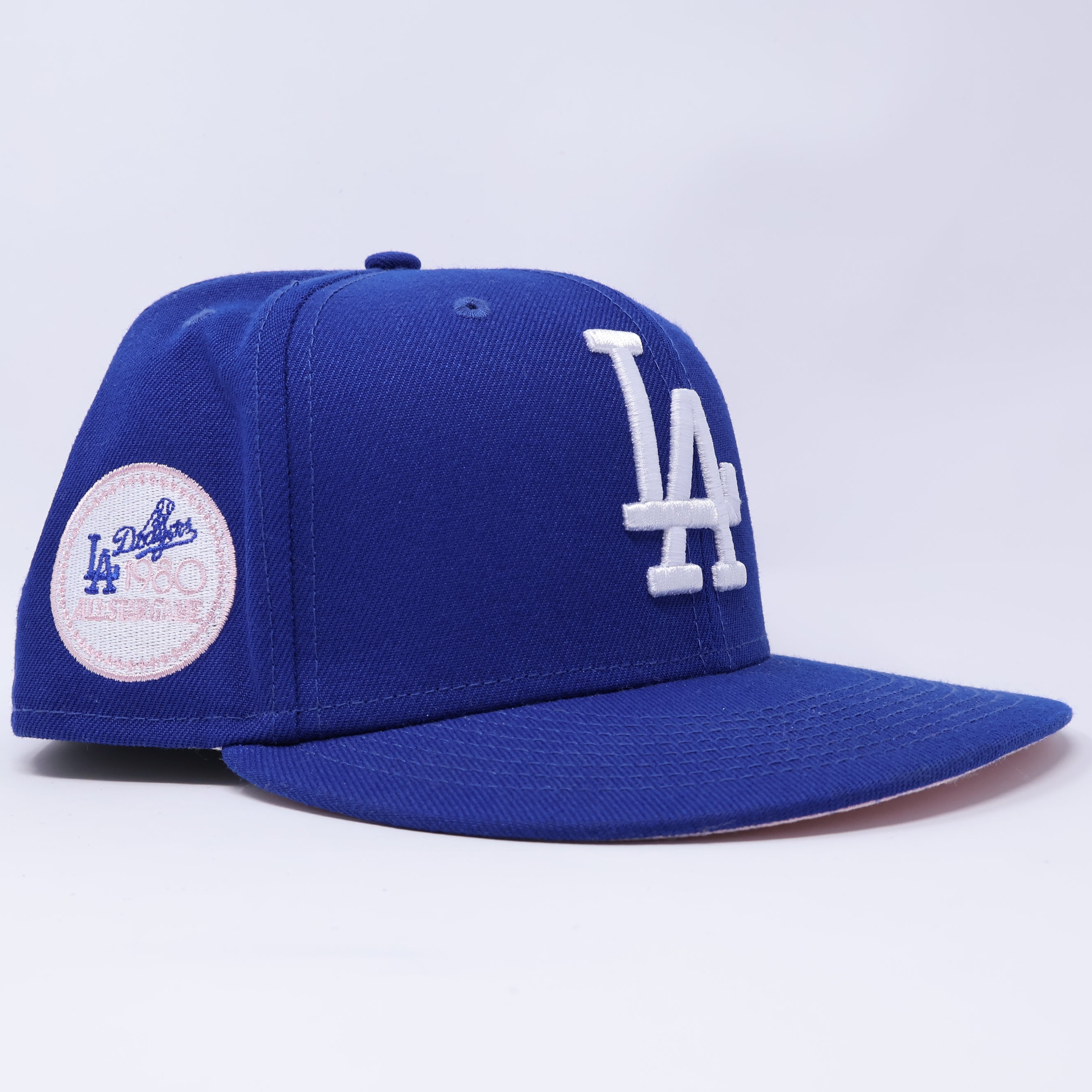 USED 1/2 Blue Los Angeles Dodgers 1980 World Series 59fifty New Era Fitted Hat Cap