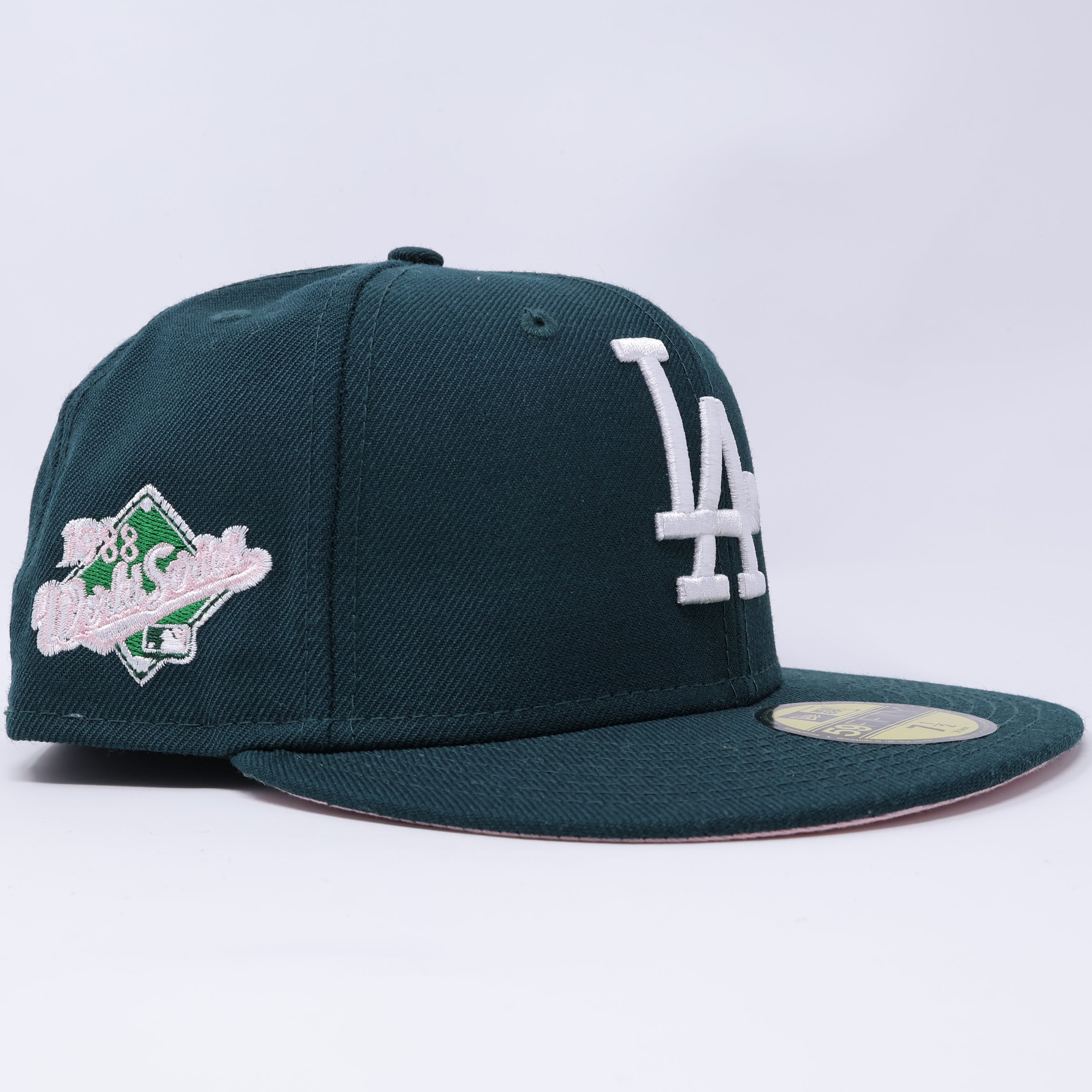 NWT 1/2 Green Los Angeles Dodgers 1988 World Series 59fifty New Era Fitted Hat Cap