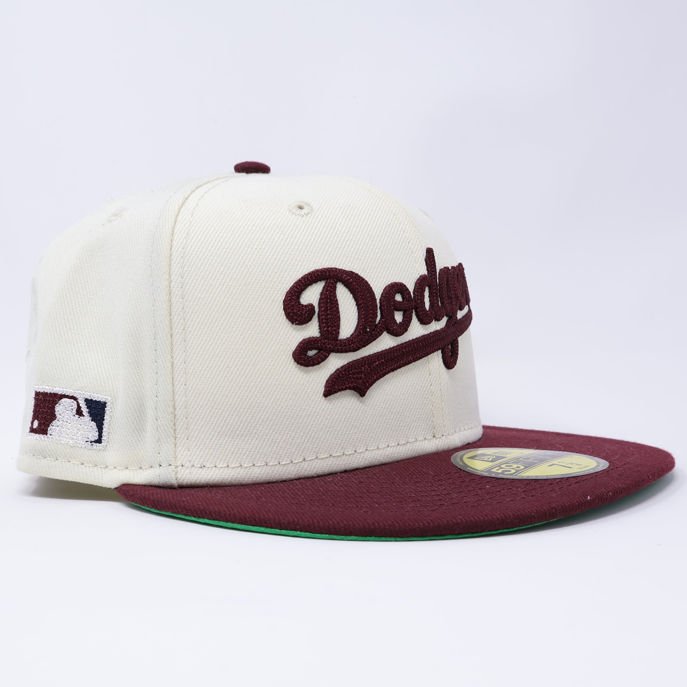 NWT 1/2 Chrome Los Angeles Dodgers Side Batty 59fifty New Era Fitted Hat Cap