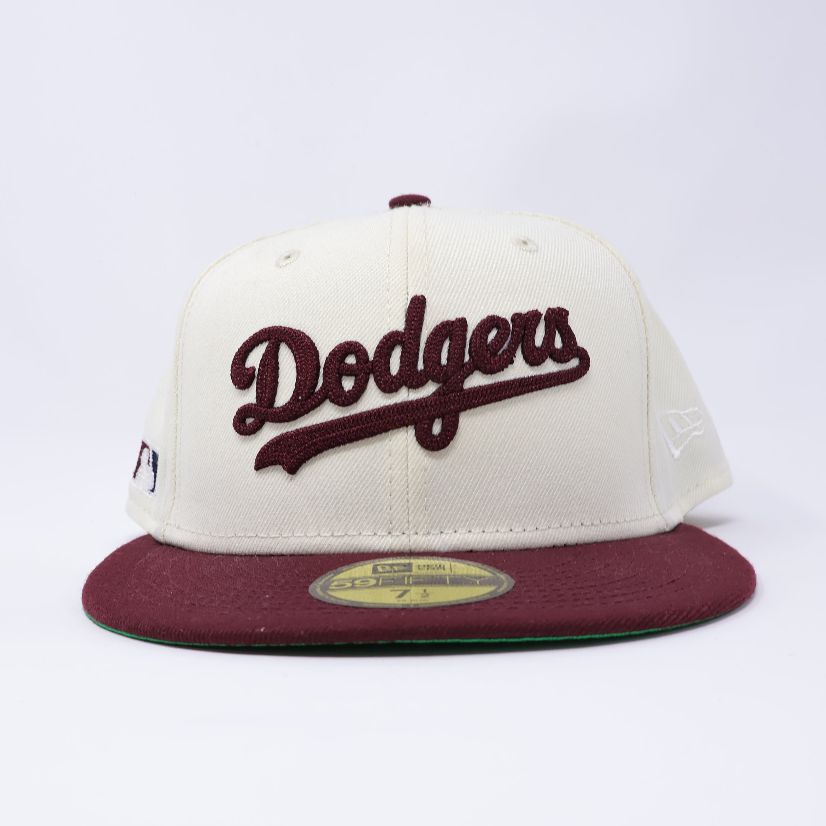 NWT 1/2 Chrome Los Angeles Dodgers Side Batty 59fifty New Era Fitted Hat Cap