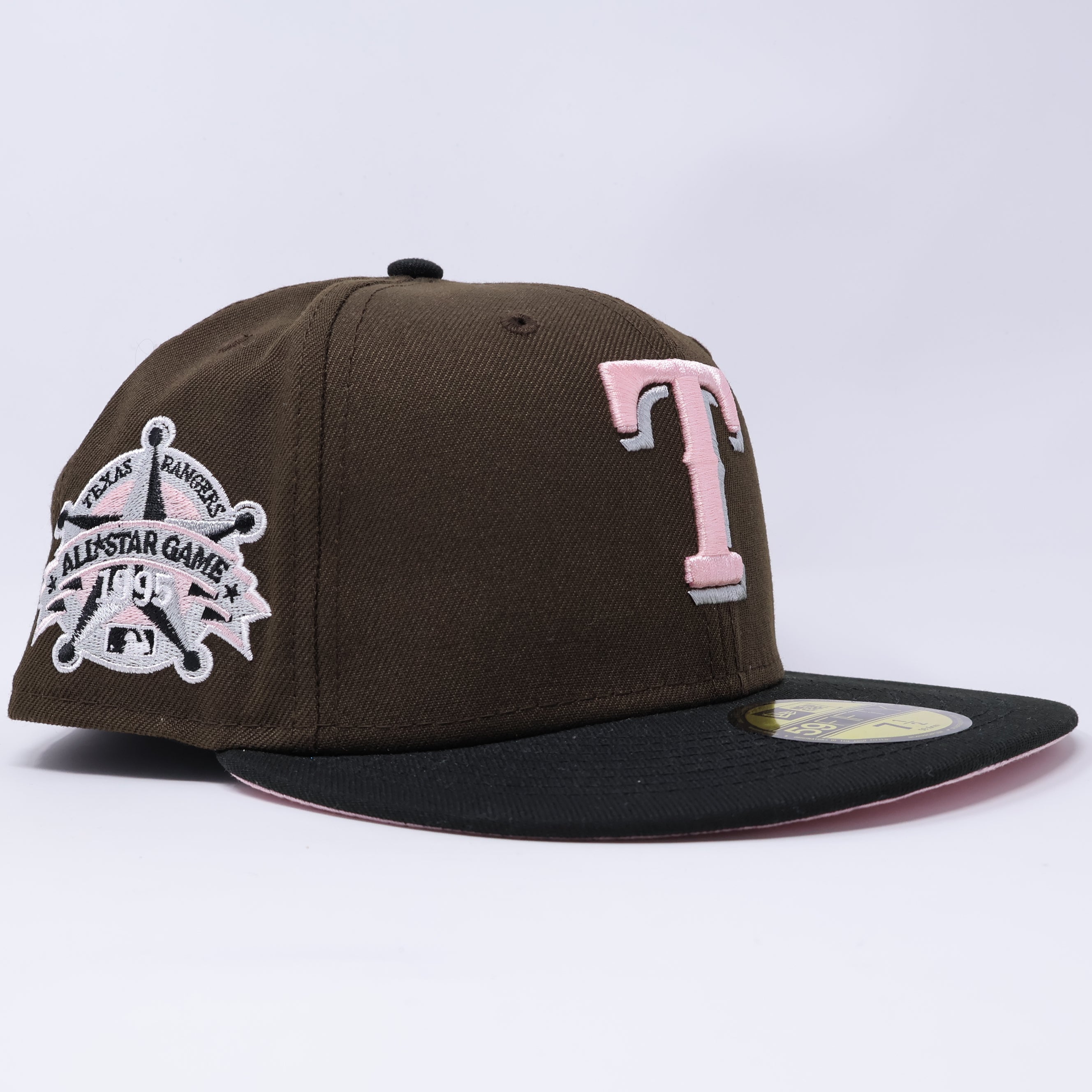 NWT 1/2 Brown Dallas Texas Rangers 1995 All Star Game 59fifty New Era Fitted Hat Cap