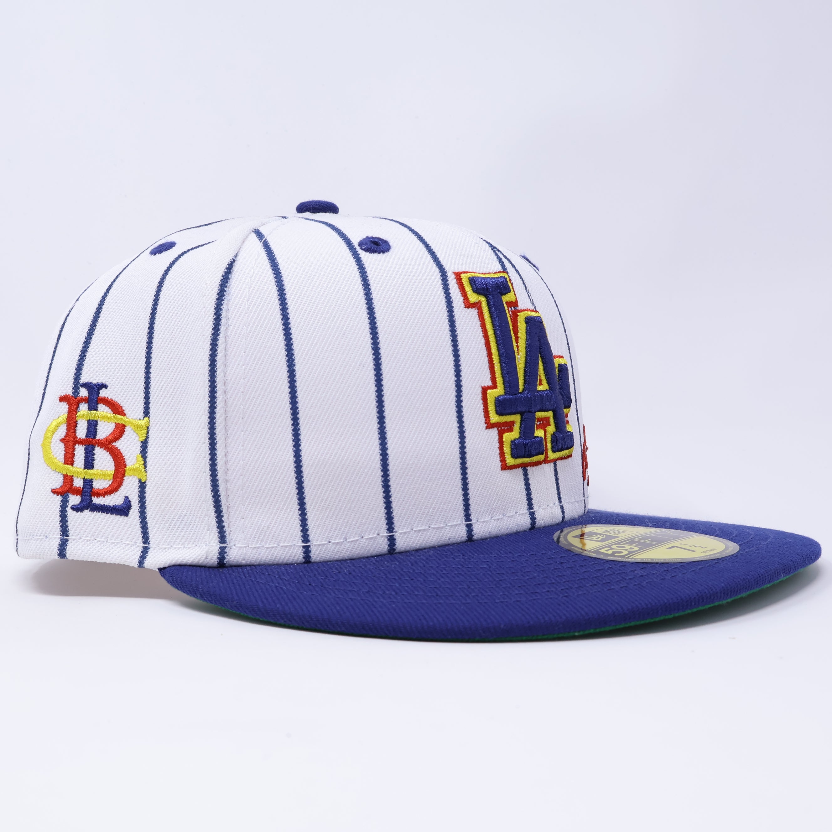 NWT 1/2 Pinstripe Los Angeles Dodgers Big League Chew 59fifty New Era Fitted Hat Cap
