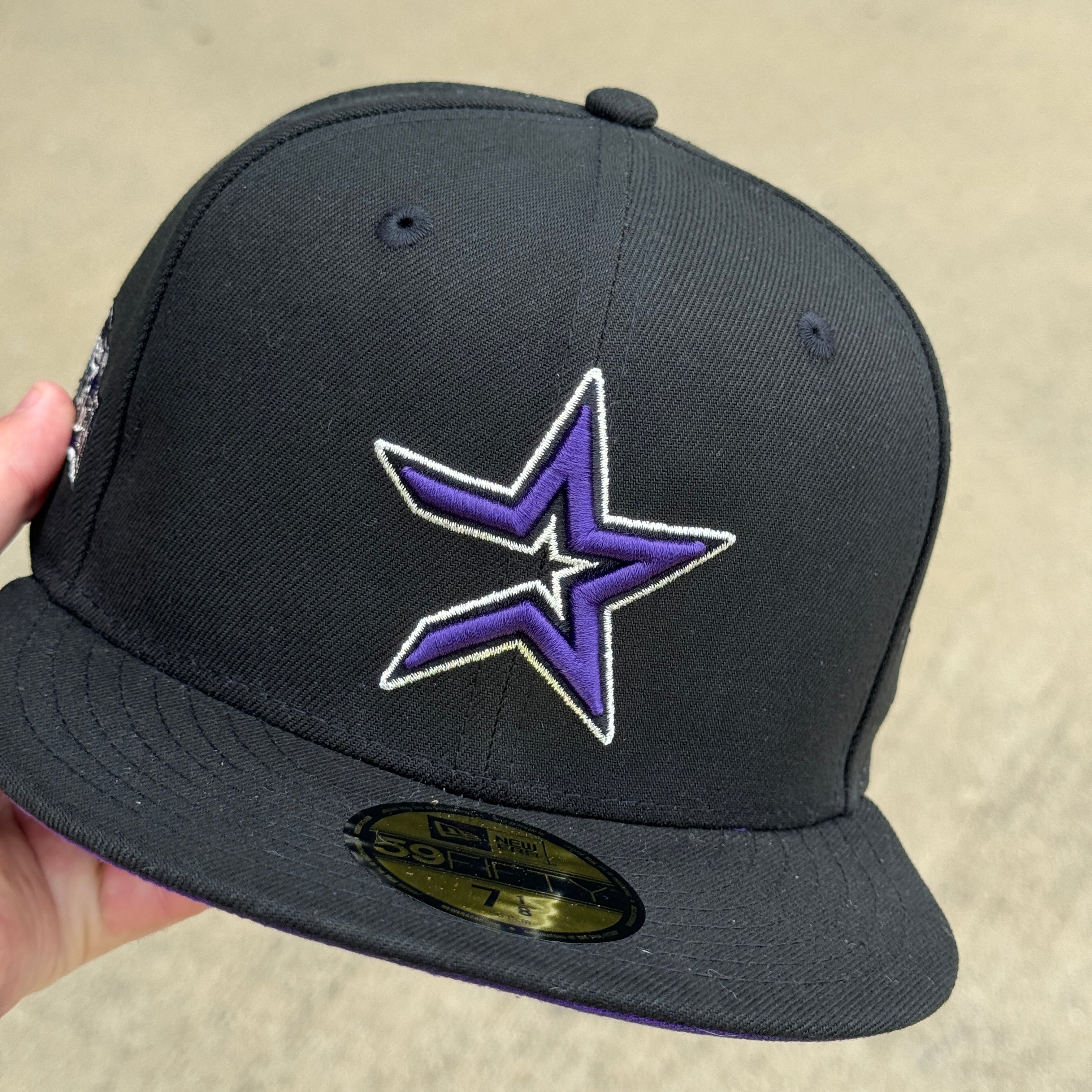 NEW 7 1/8 Black Houston Astros All Star Game Purple 59FIFTY New Era Fitted Hat