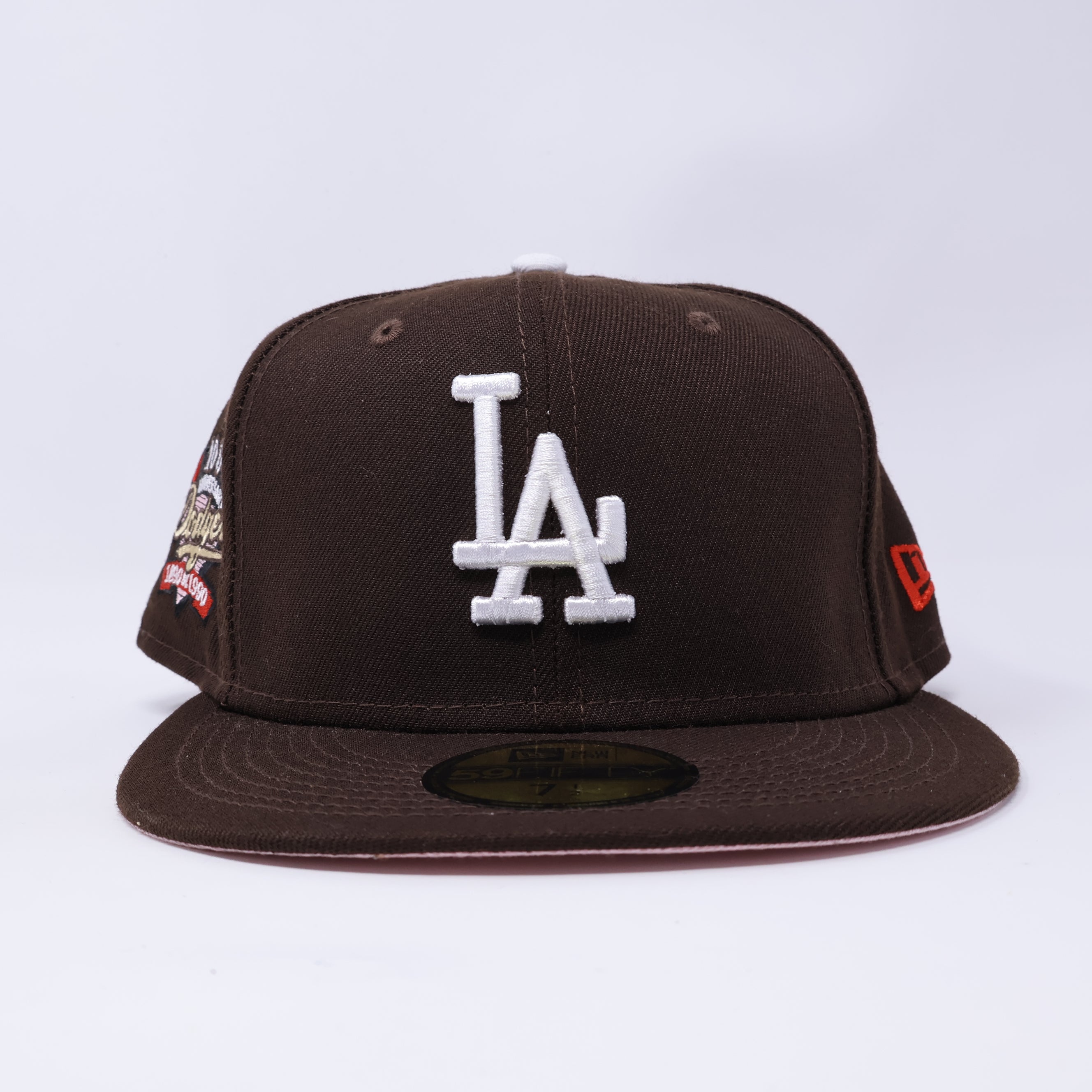 NWT 1/2 Brown Los Angeles Dodgers 100 Year Anniversary 59fifty New Era Fitted Hat Cap
