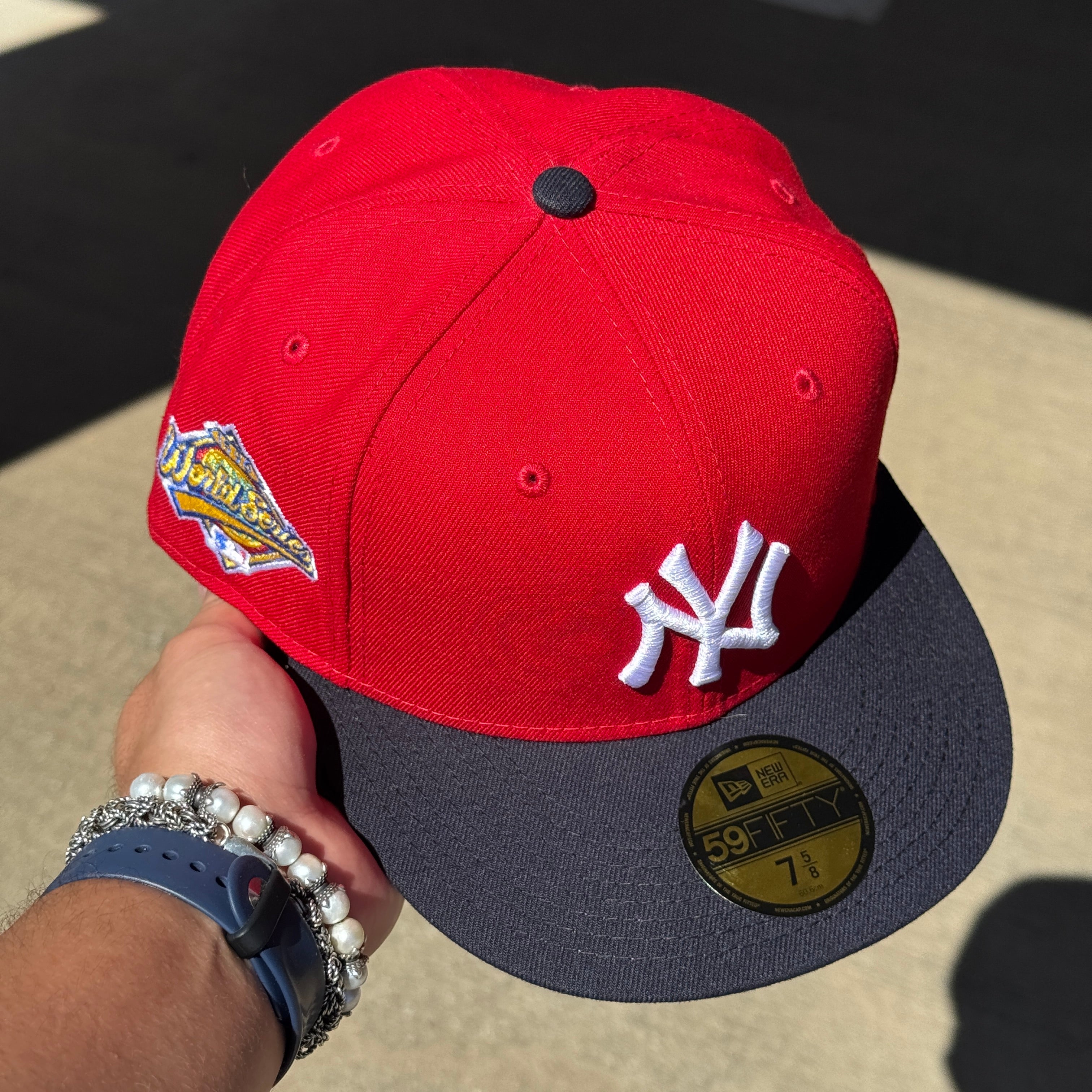 NWT 5/8 Red New York Yankees 1996 World Series 59fifty New Era Fitted Hat Cap