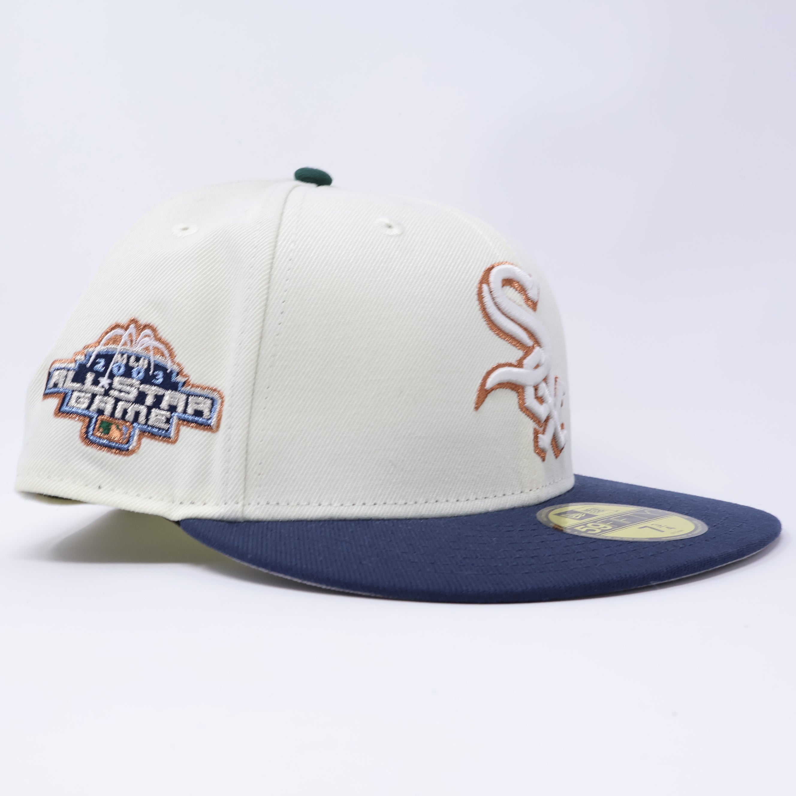 NWT 3/4 Chrome Chicago White Sox 2003 All Star Game 59fifty New Era Fitted Hat Cap