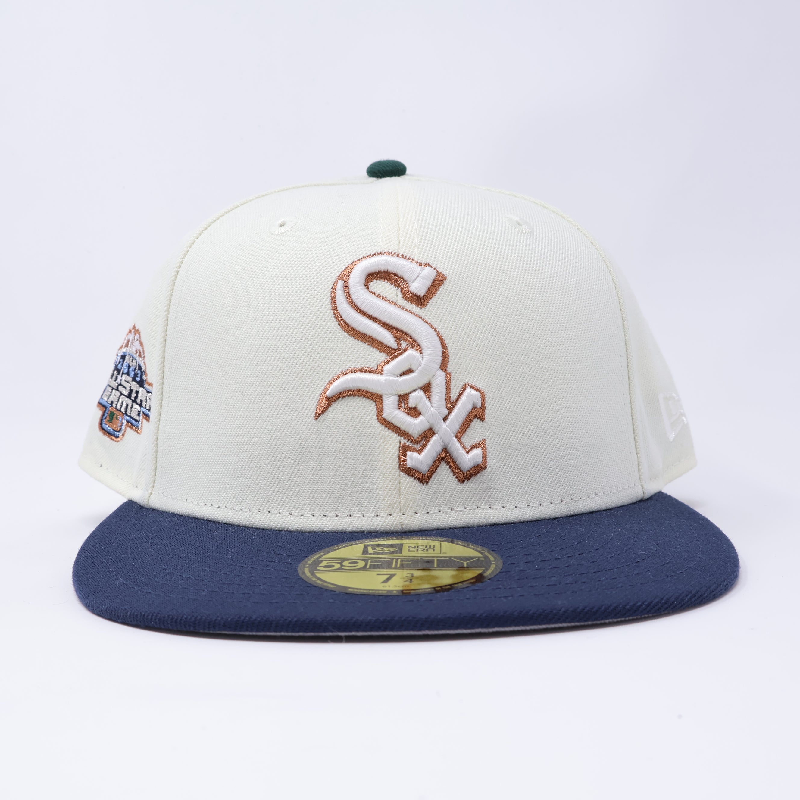 NWT 3/4 Chrome Chicago White Sox 2003 All Star Game 59fifty New Era Fitted Hat Cap