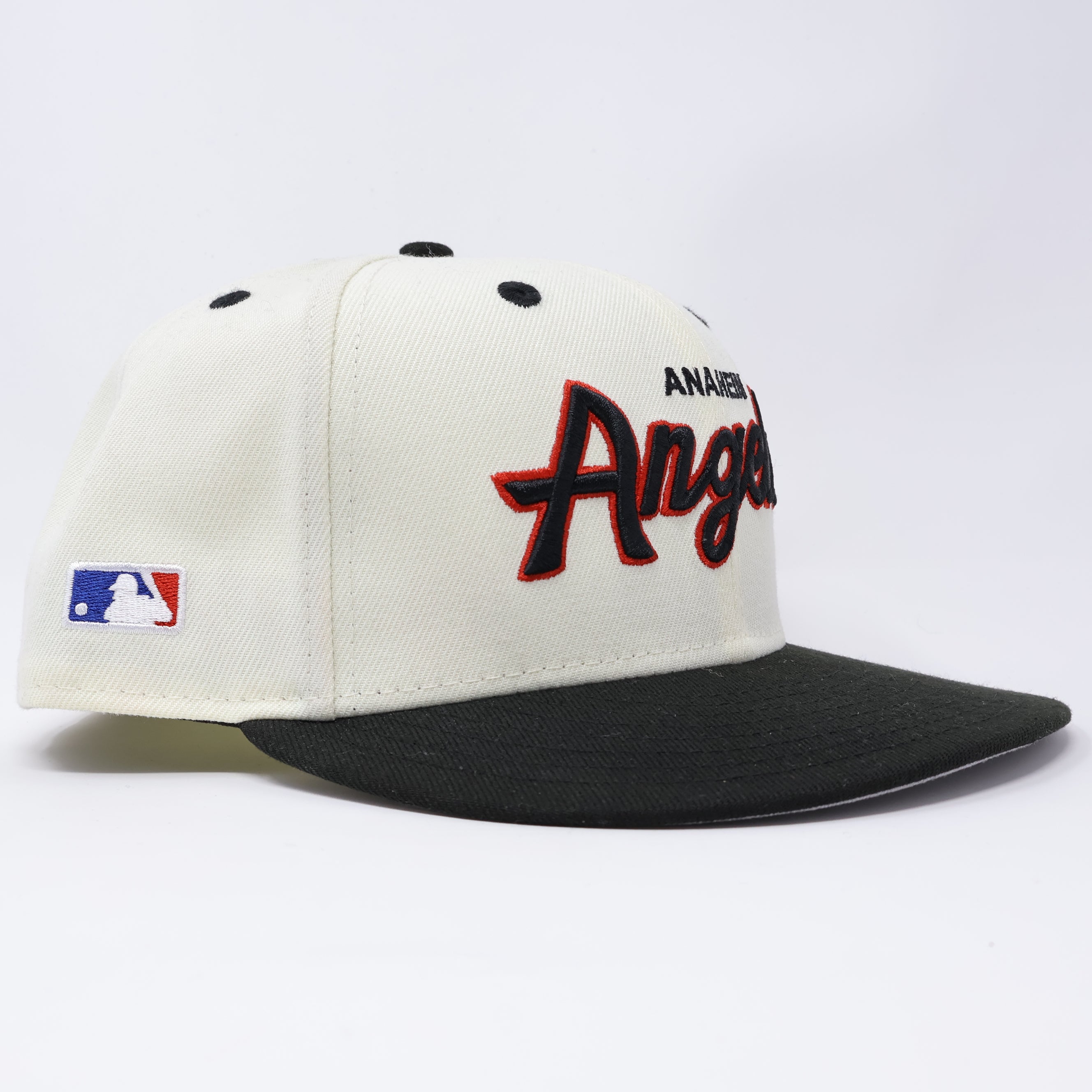 USED 3/4 Chrome Los Angeles Angels Side Batty 59fifty New Era Fitted Hat Cap