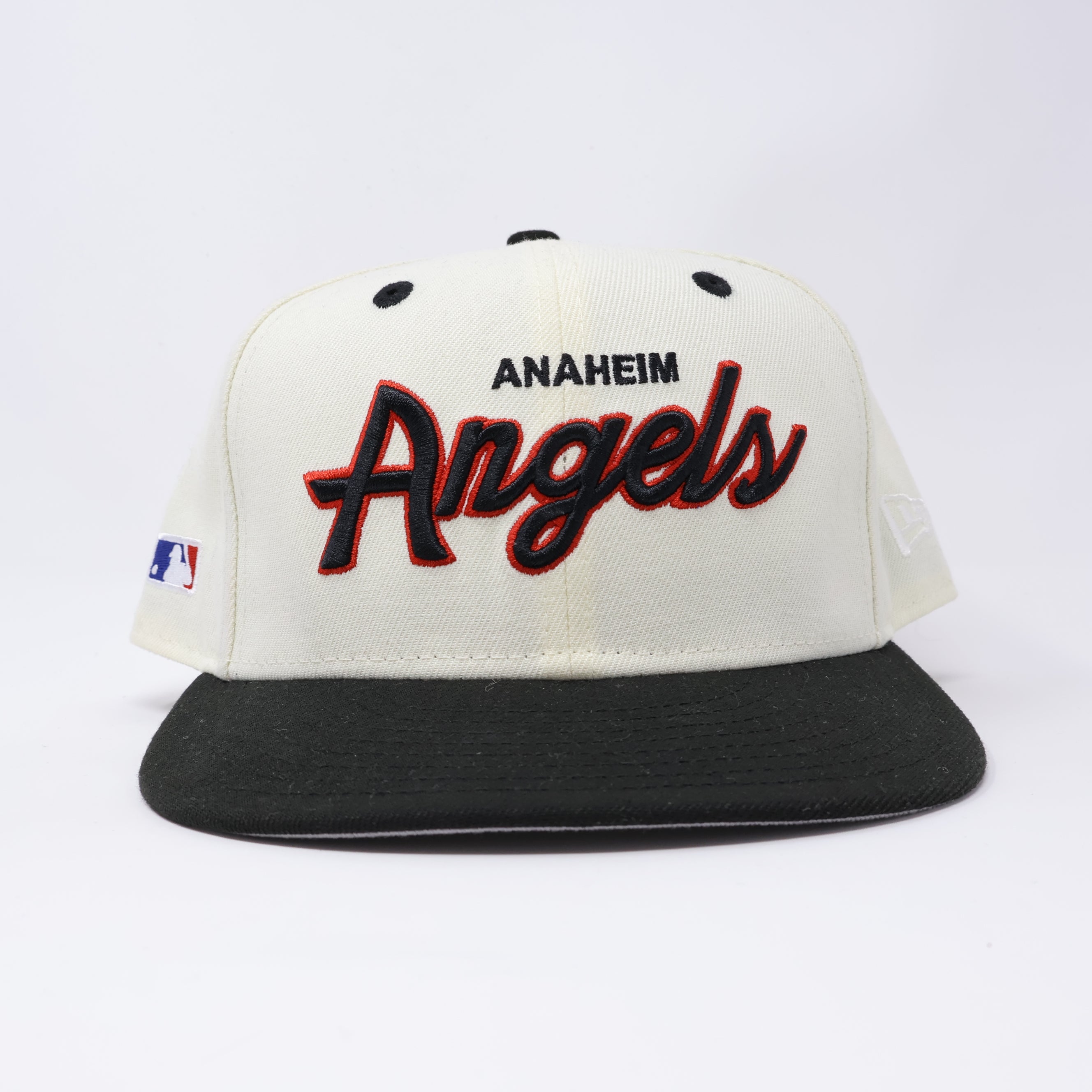 USED 3/4 Chrome Los Angeles Angels Side Batty 59fifty New Era Fitted Hat Cap