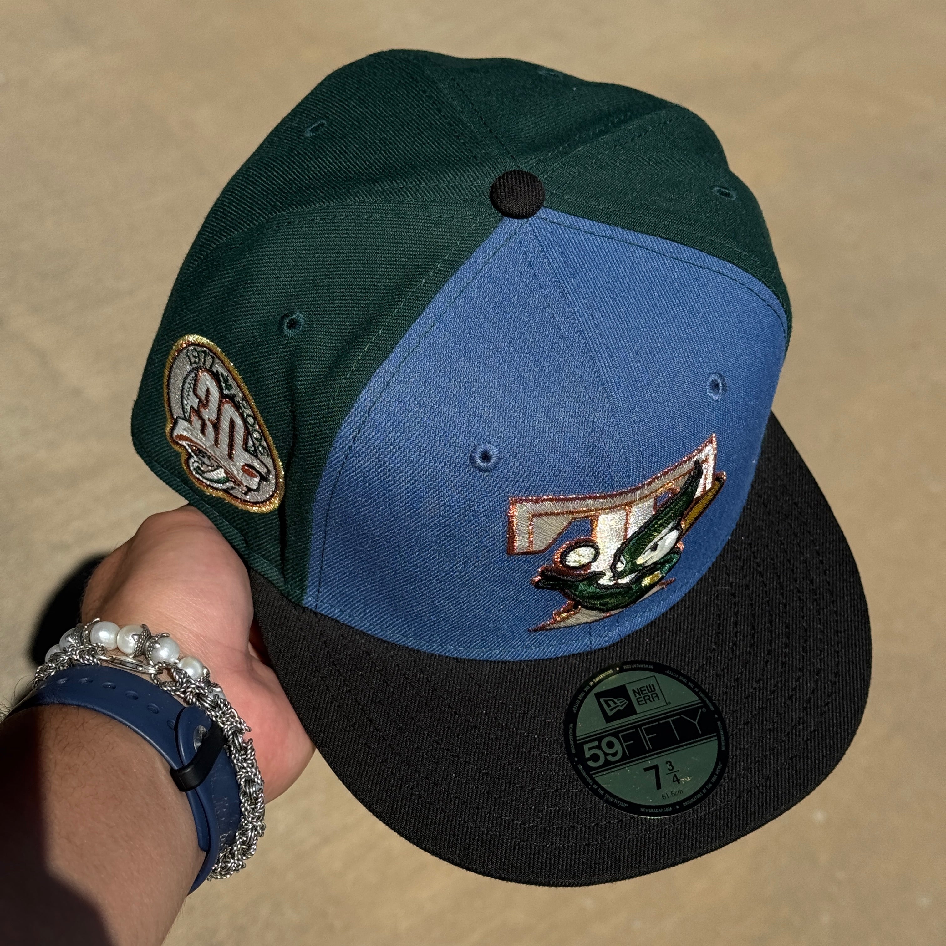 NWT 3/4 Green Toronto Blue Jays 30th Season 59fifty New Era Fitted Hat Cap