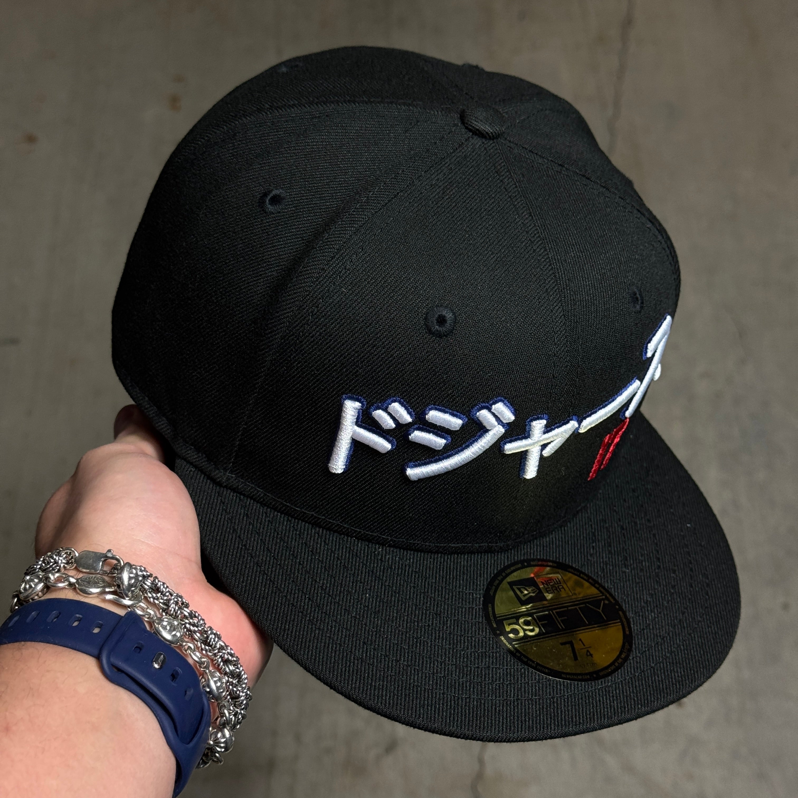 NWT 1/4 Black Los Angeles Dodgers Shohei Ohtani 59fifty New Era Fitted Hat Cap