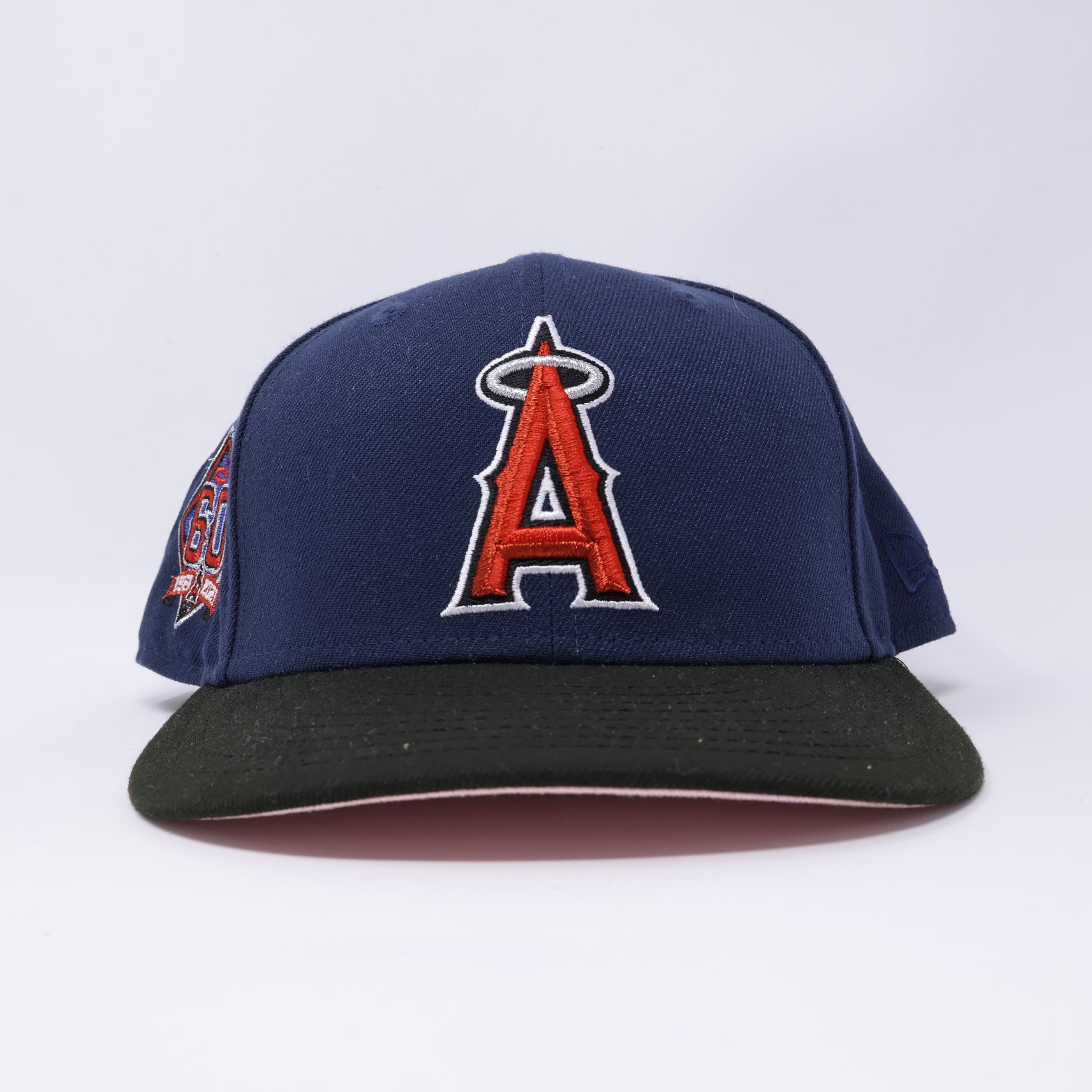 USED 3/4 Navy Los Angeles Angels 60th Anniversary 59fifty New Era Fitted Hat Cap