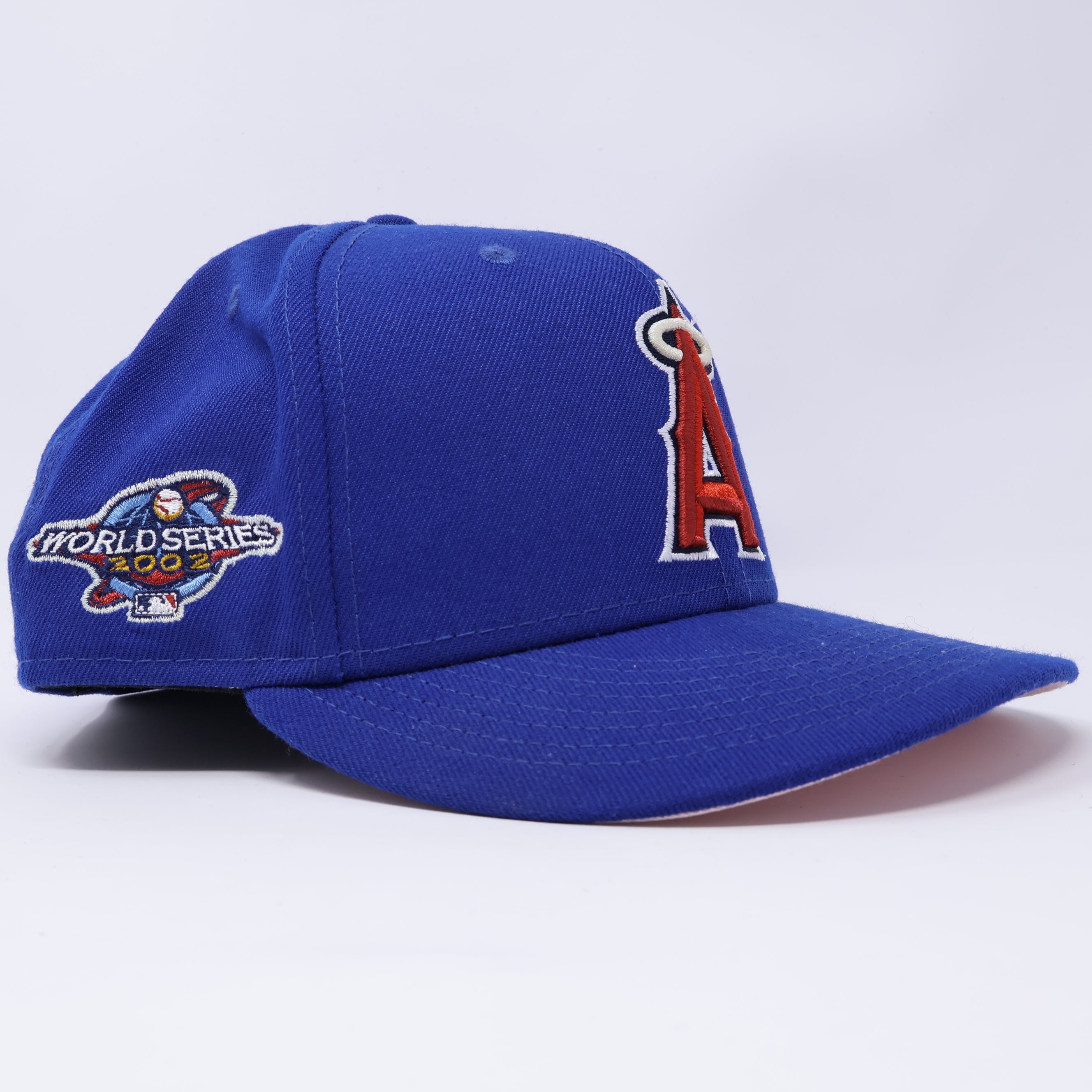 USED 5/8 Blue Los Angeles Angels 2002 World Series 59fifty New Era Fitted Hat Cap