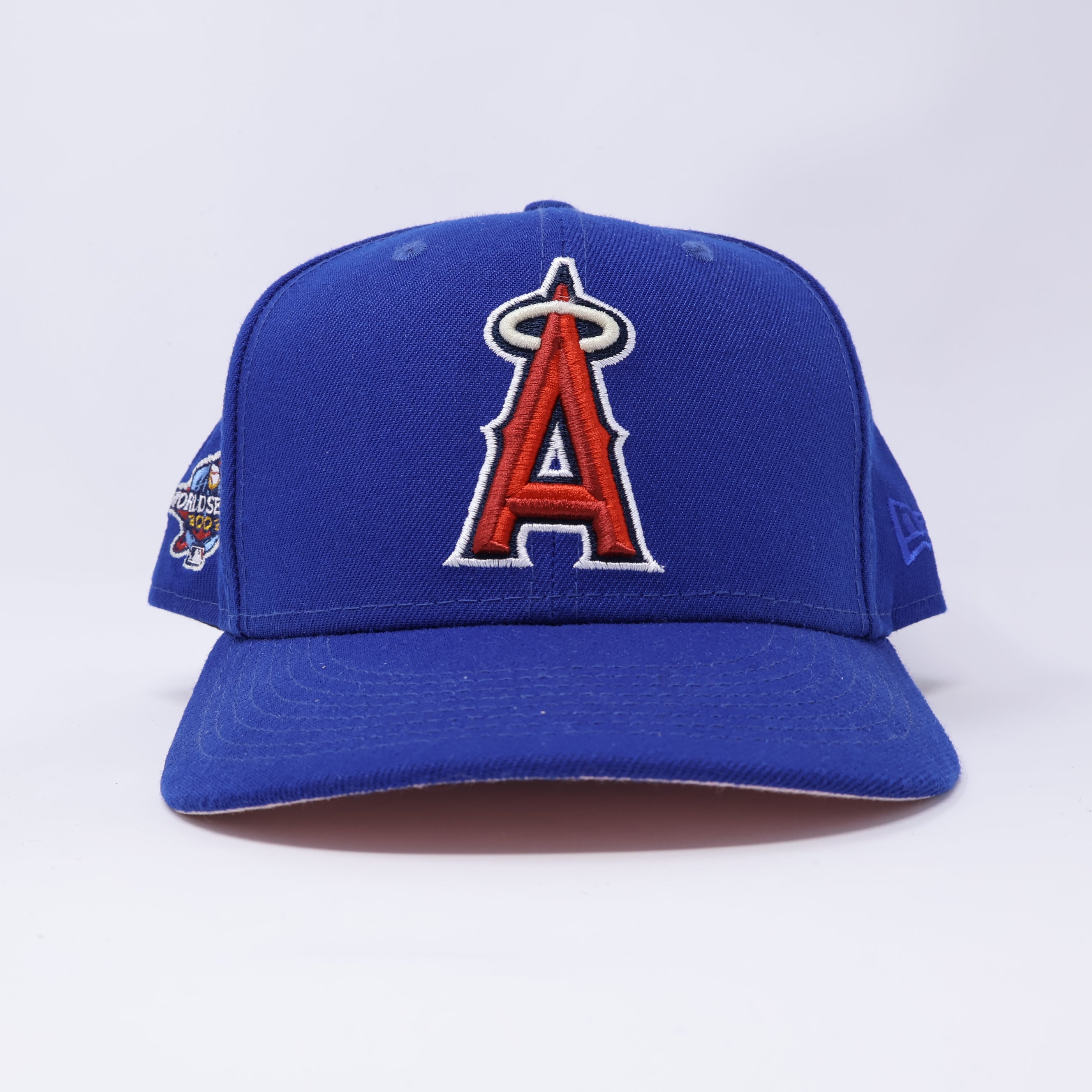 USED 5/8 Blue Los Angeles Angels 2002 World Series 59fifty New Era Fitted Hat Cap