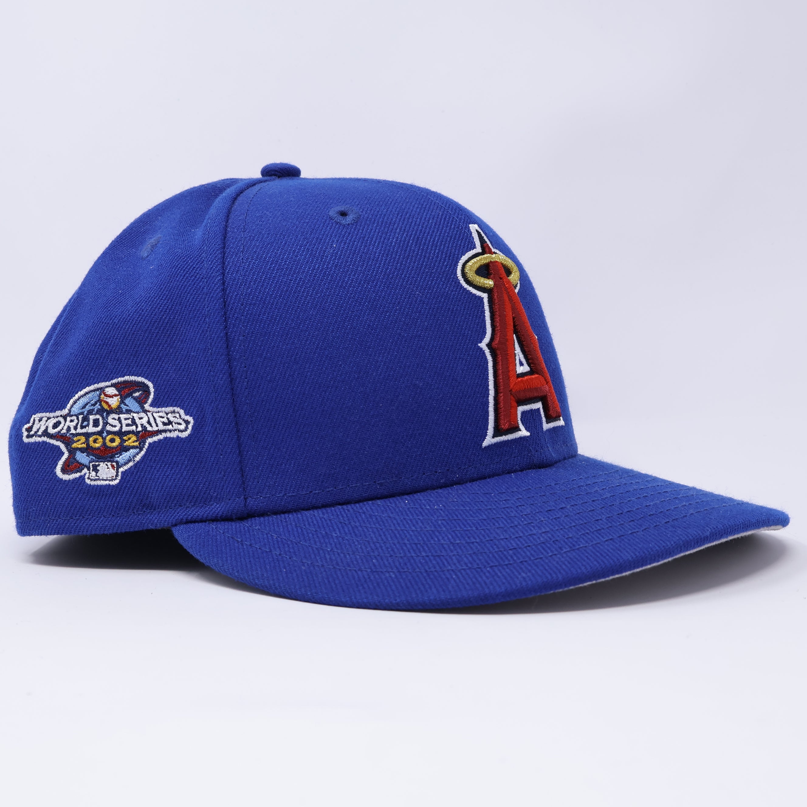 USED 5/8 Blue Los Angeles Angels 2002 World Series 59fifty New Era Fitted Hat Cap