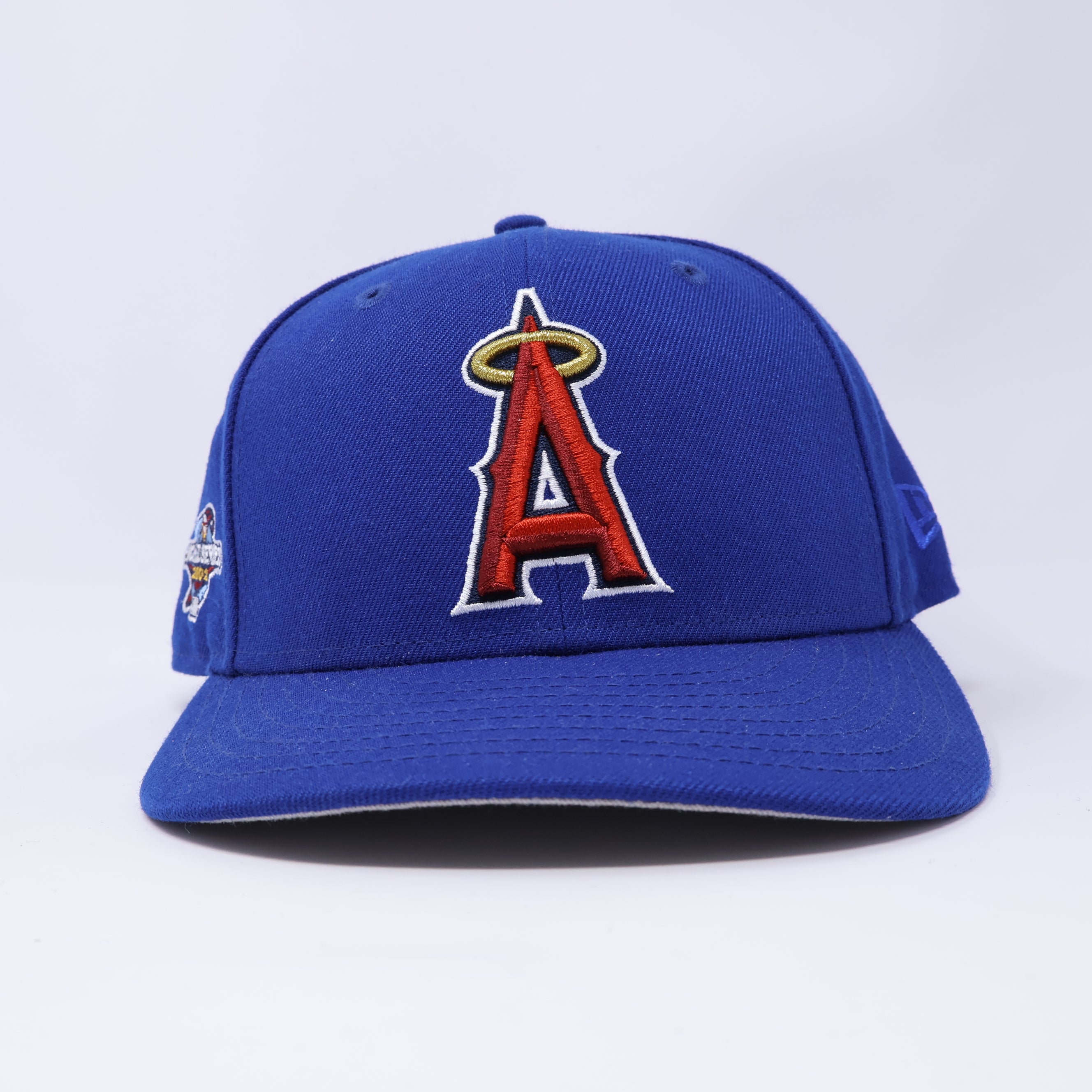 USED 5/8 Blue Los Angeles Angels 2002 World Series 59fifty New Era Fitted Hat Cap