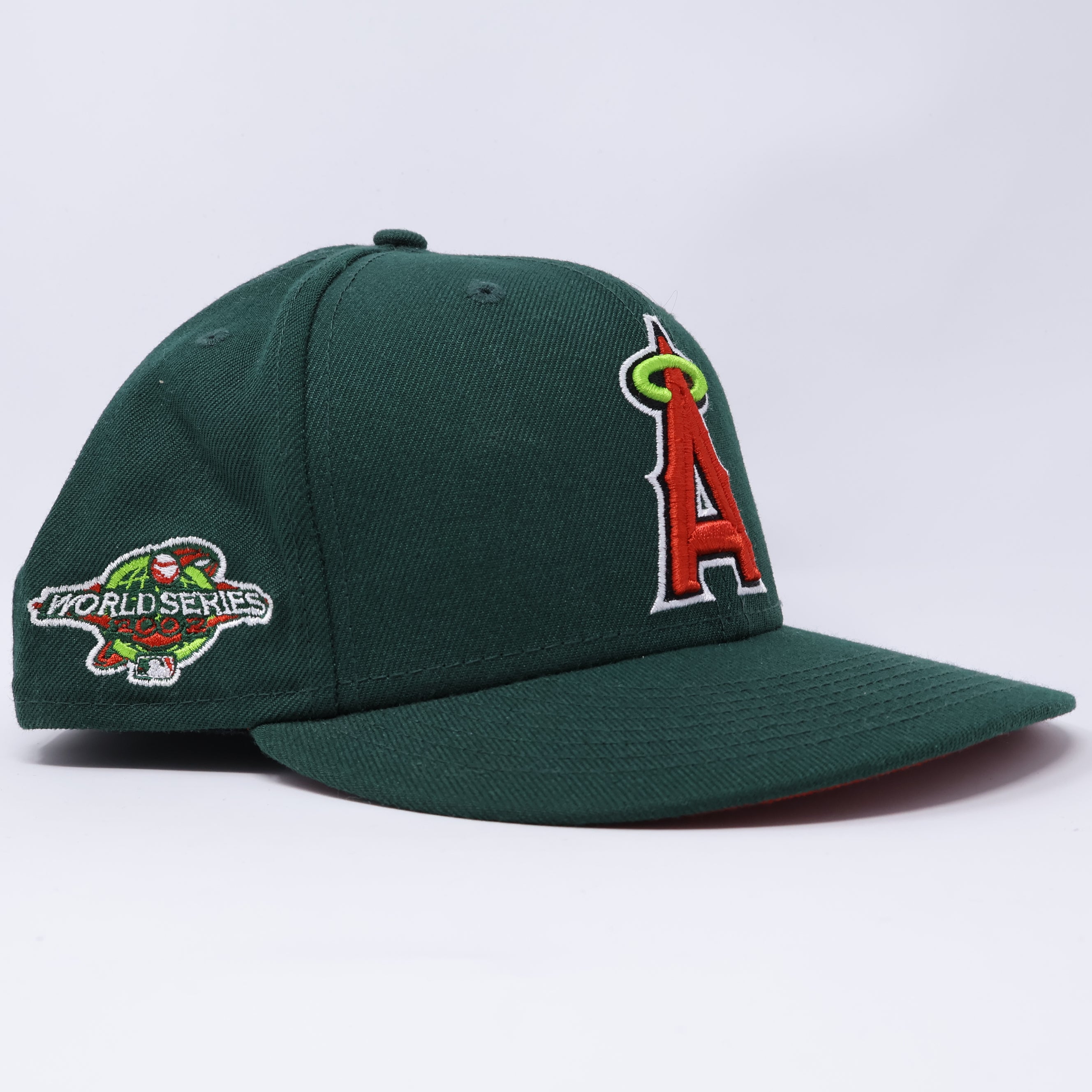 USED 3/4 Green Los Angeles Angels 2002 World Series 59fifty New Era Fitted Hat Cap