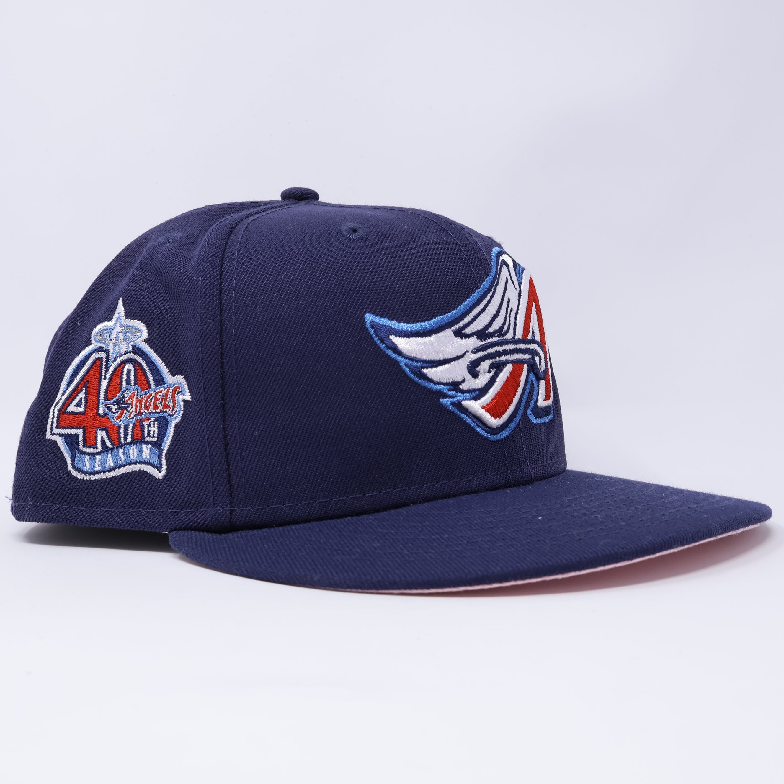 USED 3/4 Navy Los Angeles Angels 40th Anniversary 59fifty New Era Fitted Hat Cap