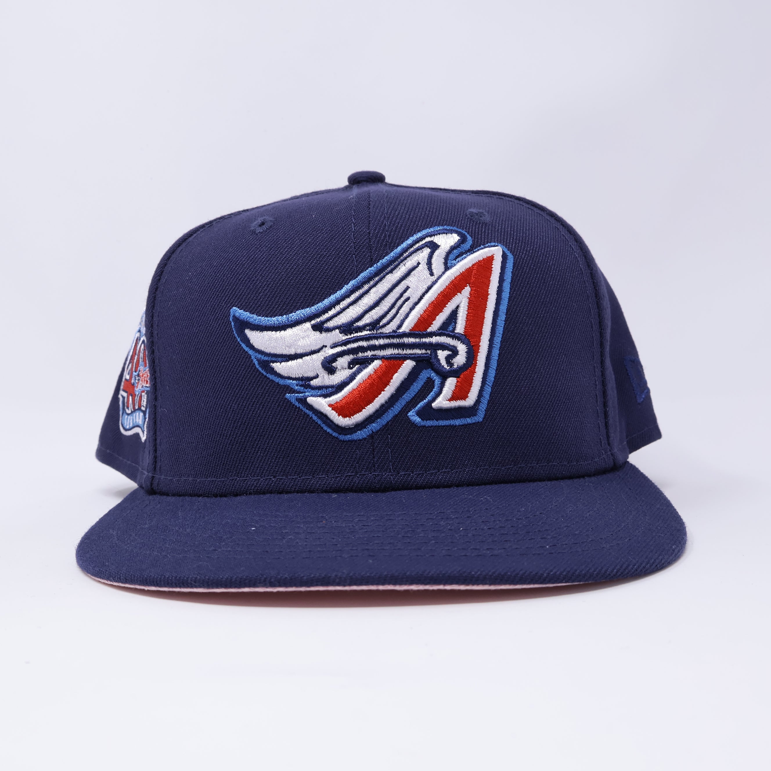 USED 3/4 Navy Los Angeles Angels 40th Anniversary 59fifty New Era Fitted Hat Cap