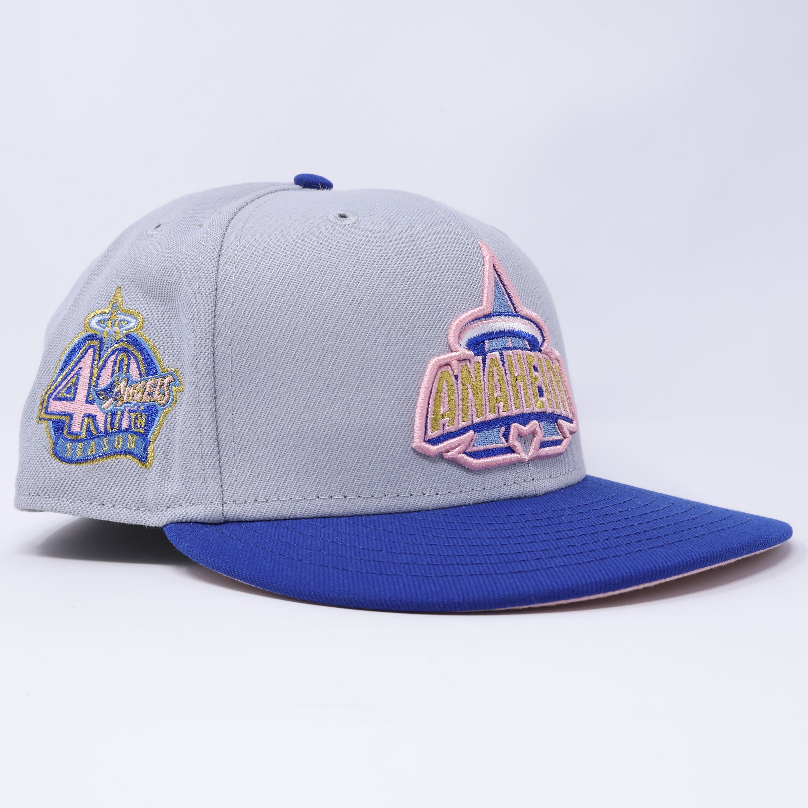 USED 3/4 Gray Los Angeles Angels 40th Season 59fifty New Era Fitted Hat Cap