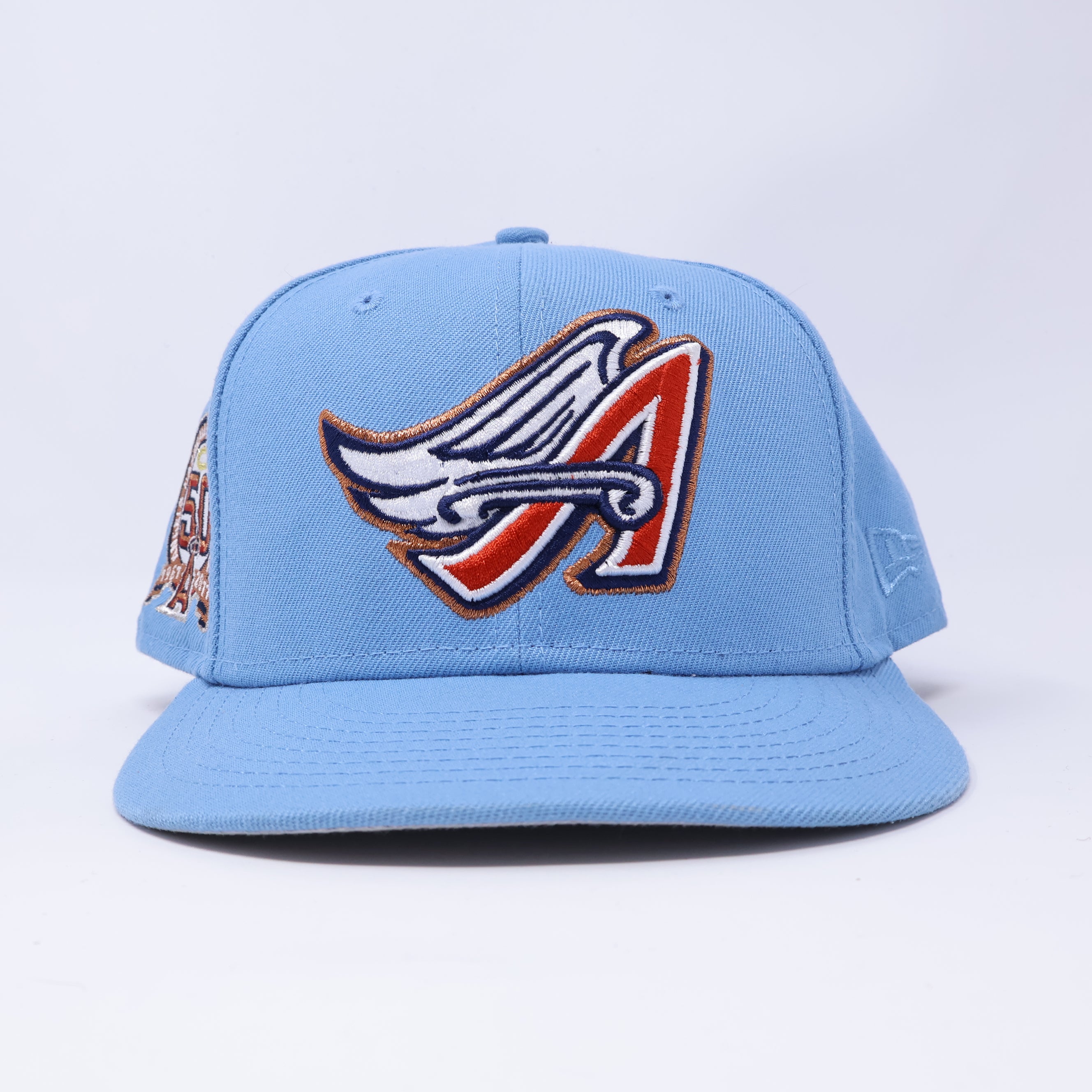 USED 3/4 Blue Los Angeles Angels 50th Anniversary 59fifty New Era Fitted Hat Cap