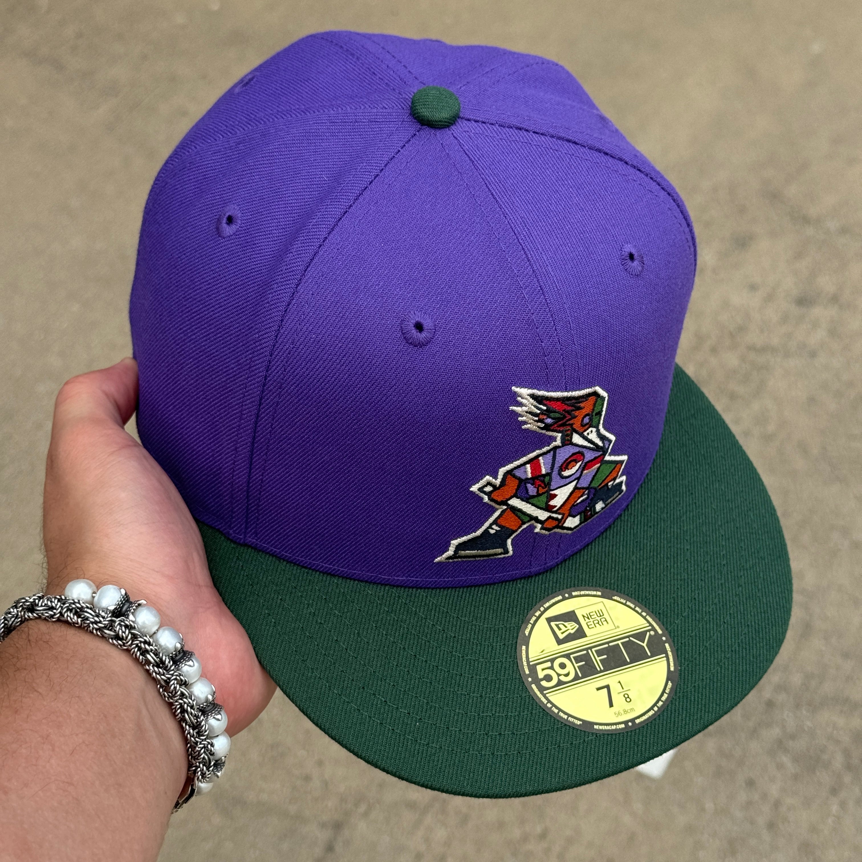 NEW 7 1/8 Purple Tucson Roadrunners NHL Hockey Simple 59FIFTY New Era Fitted Hat