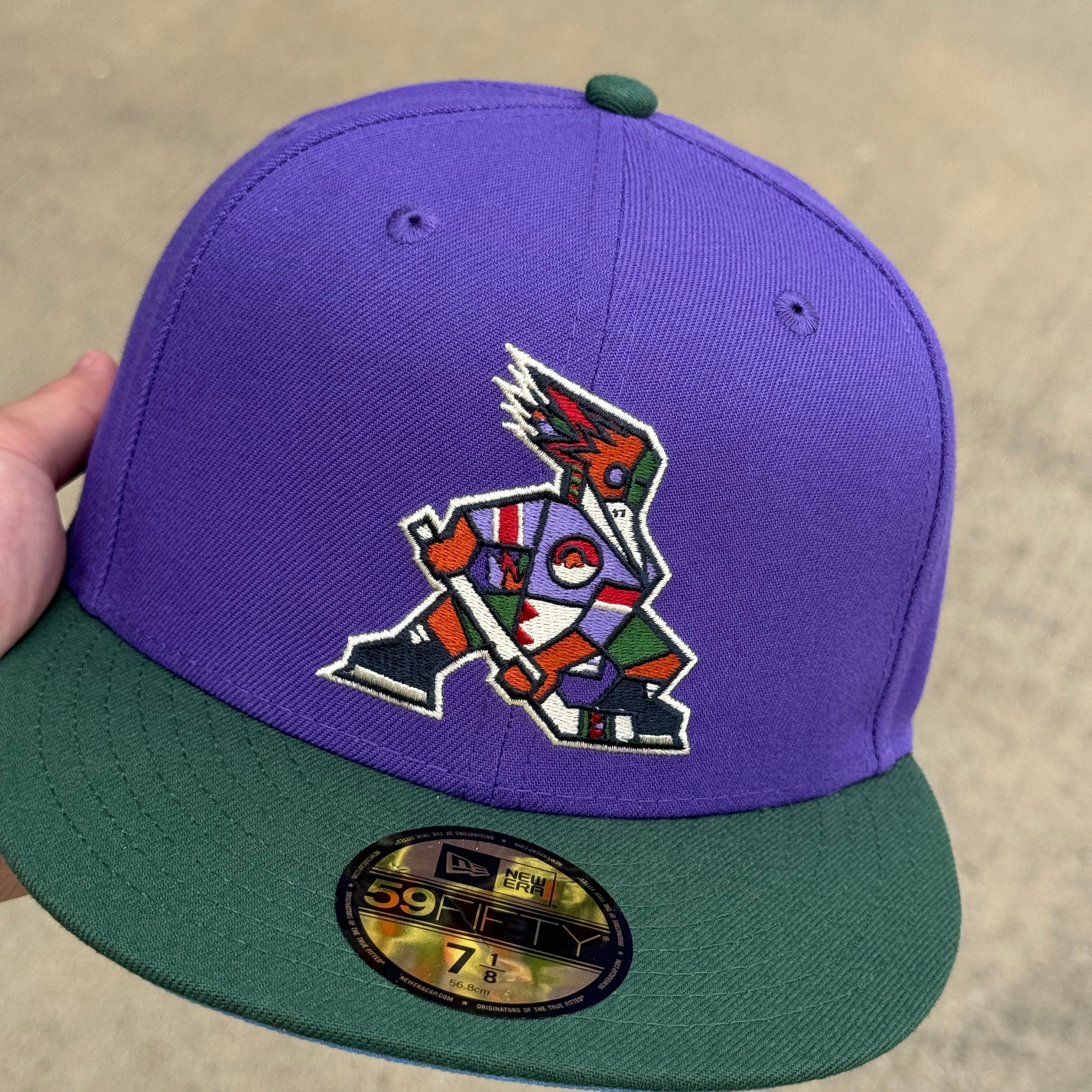 NEW 7 1/8 Purple Tucson Roadrunners NHL Hockey Simple 59FIFTY New Era Fitted Hat