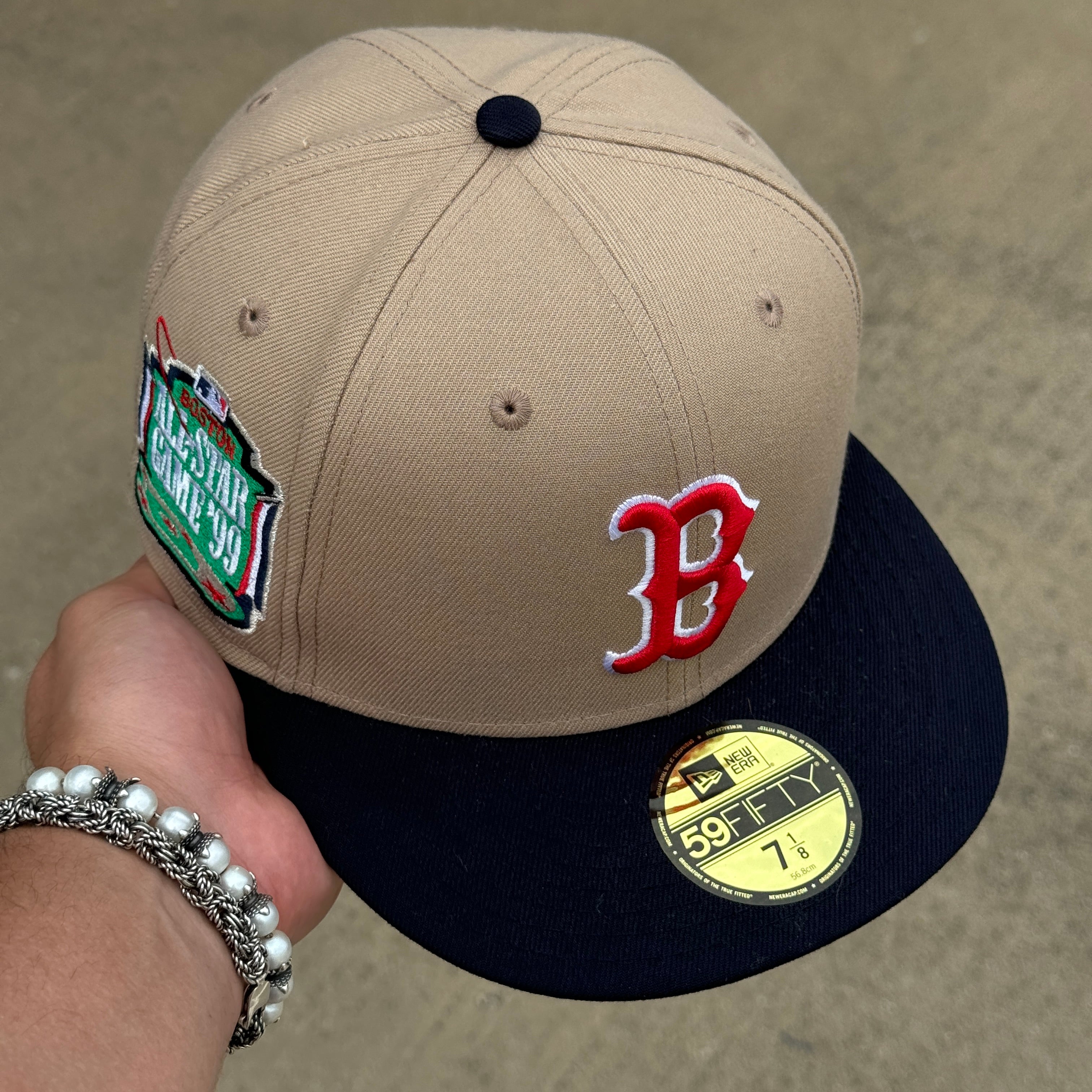 NEW 7 1/8 Khaki Boston Red Sox All Star Game 59FIFTY New Era Fitted Hat