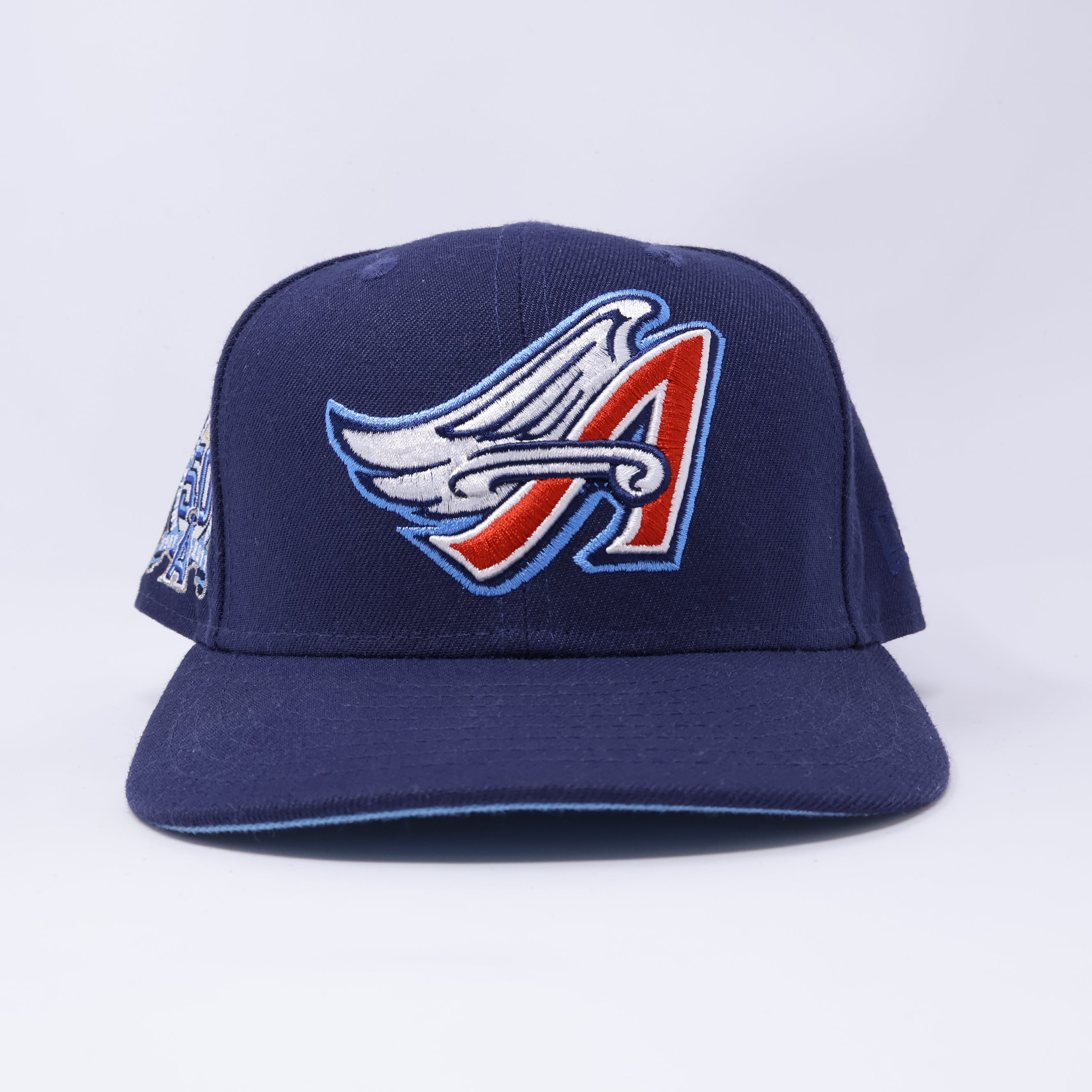 USED 5/8 Navy Los Angeles Angels 50th Anniversary 59fifty New Era Fitted Hat Cap