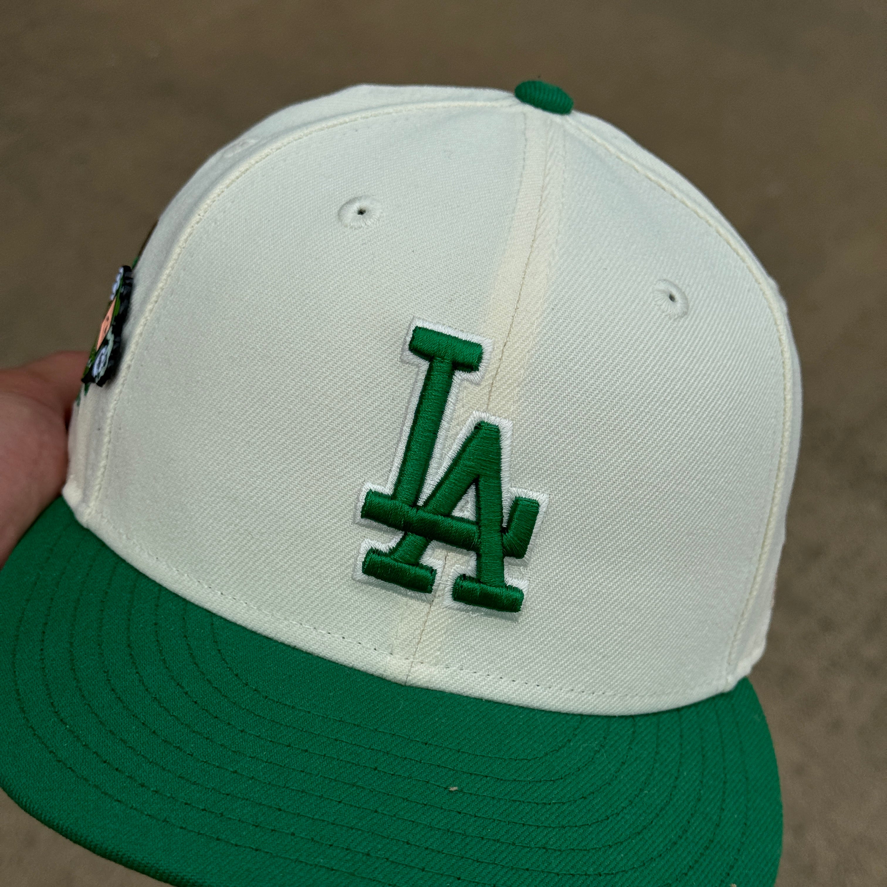 USED 1/8 Chrome Los Angeles California Sunset Palm Tree 59FIFTY New Era Fitted Hat