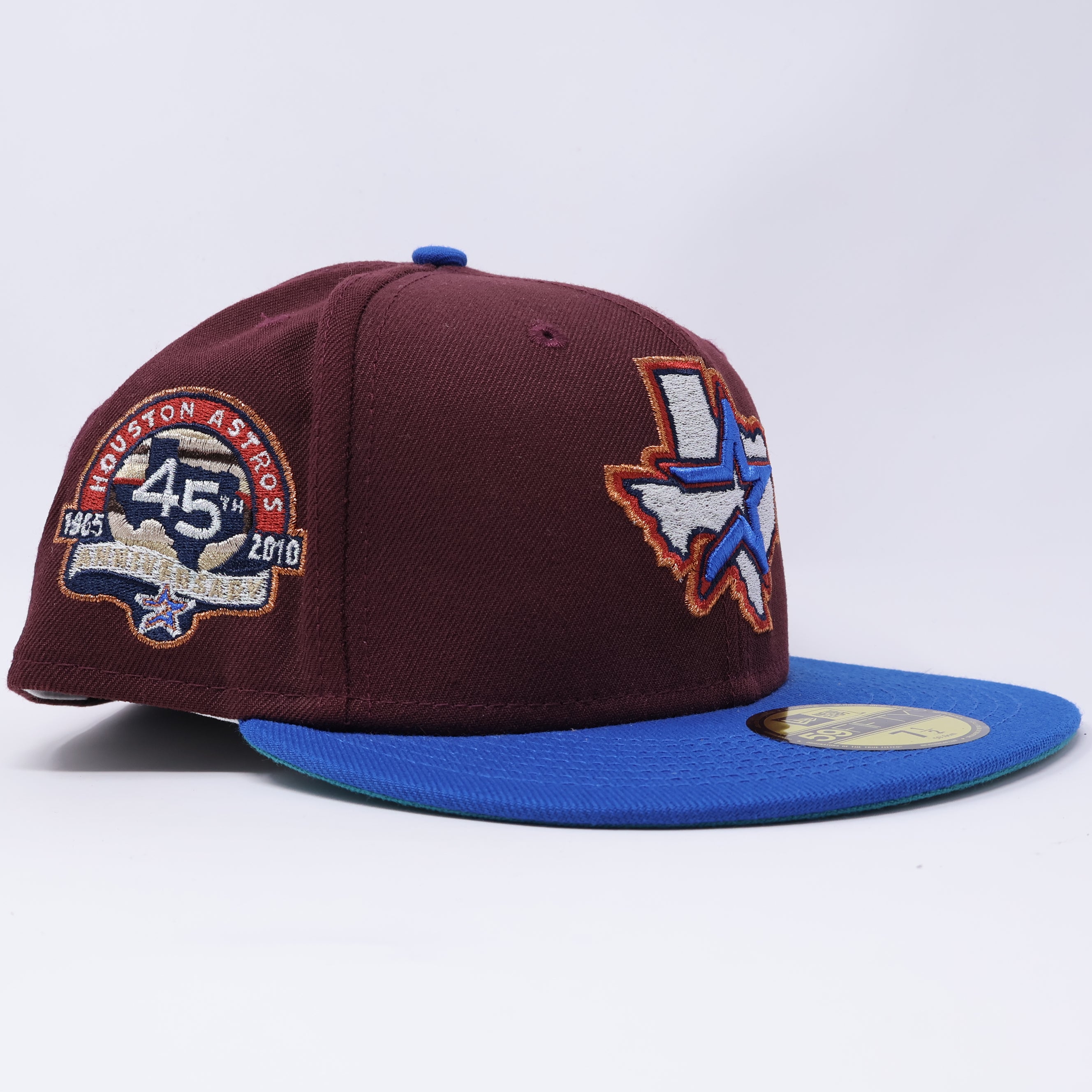 NWT 1/2 Maroon Houston Astros 45th Anniversary 59fifty New Era Fitted Hat Cap