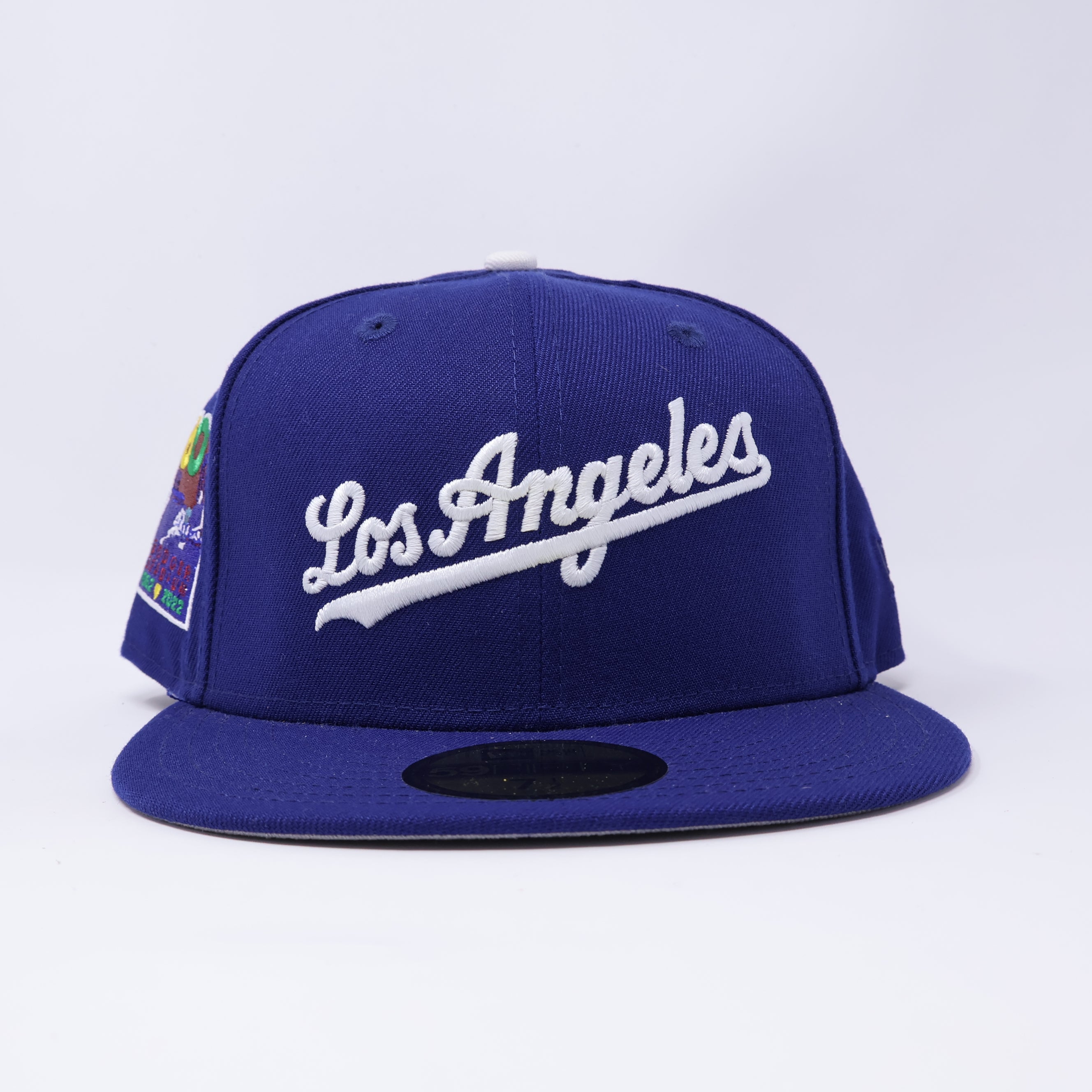 NWT 1/2 Blue Los Angeles Dodgers 60th Anniversary 59fifty New Era Fitted Hat Cap