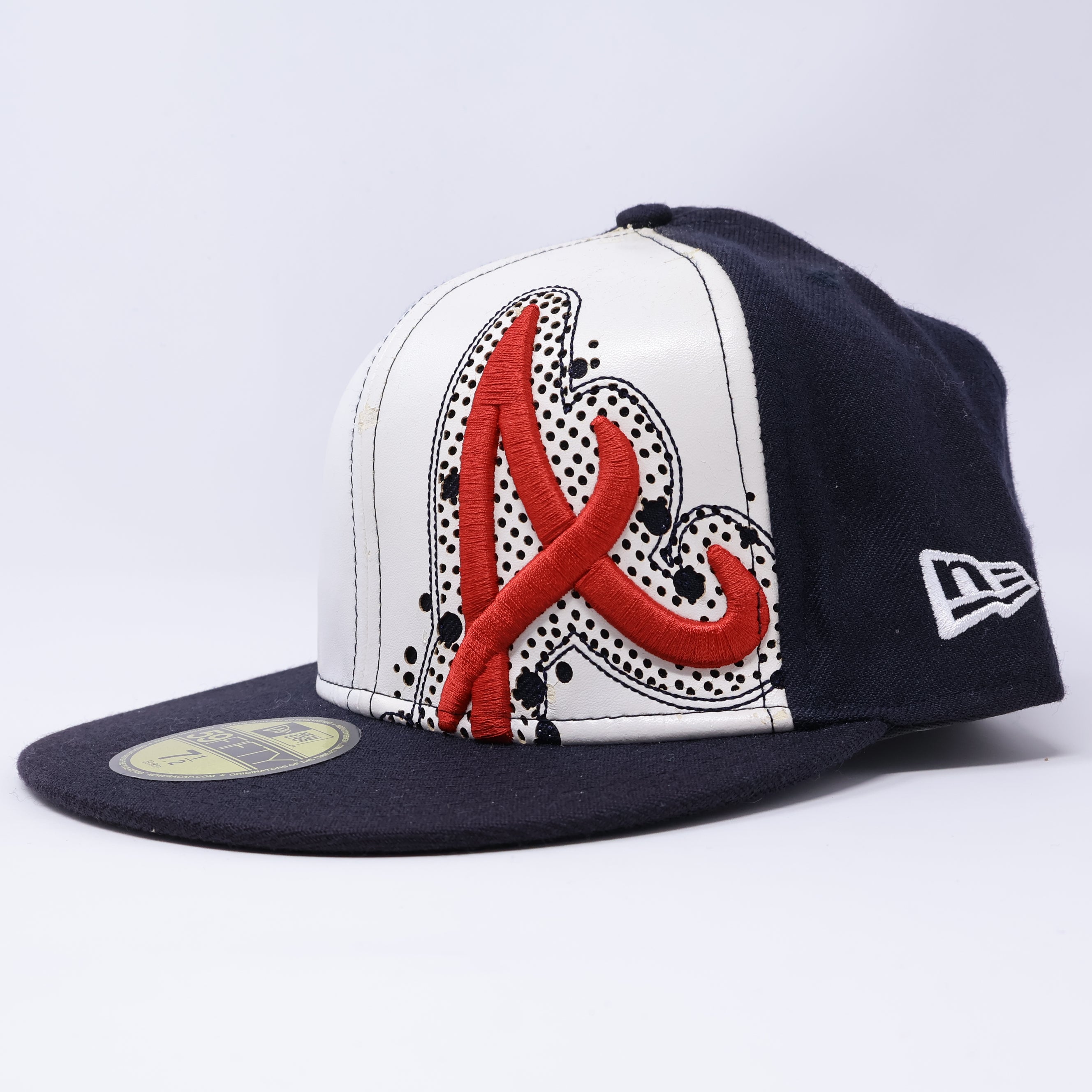 NWT Multicolor Atlanta Braves Simple Throwback 59fifty New Era Fitted Hat Cap