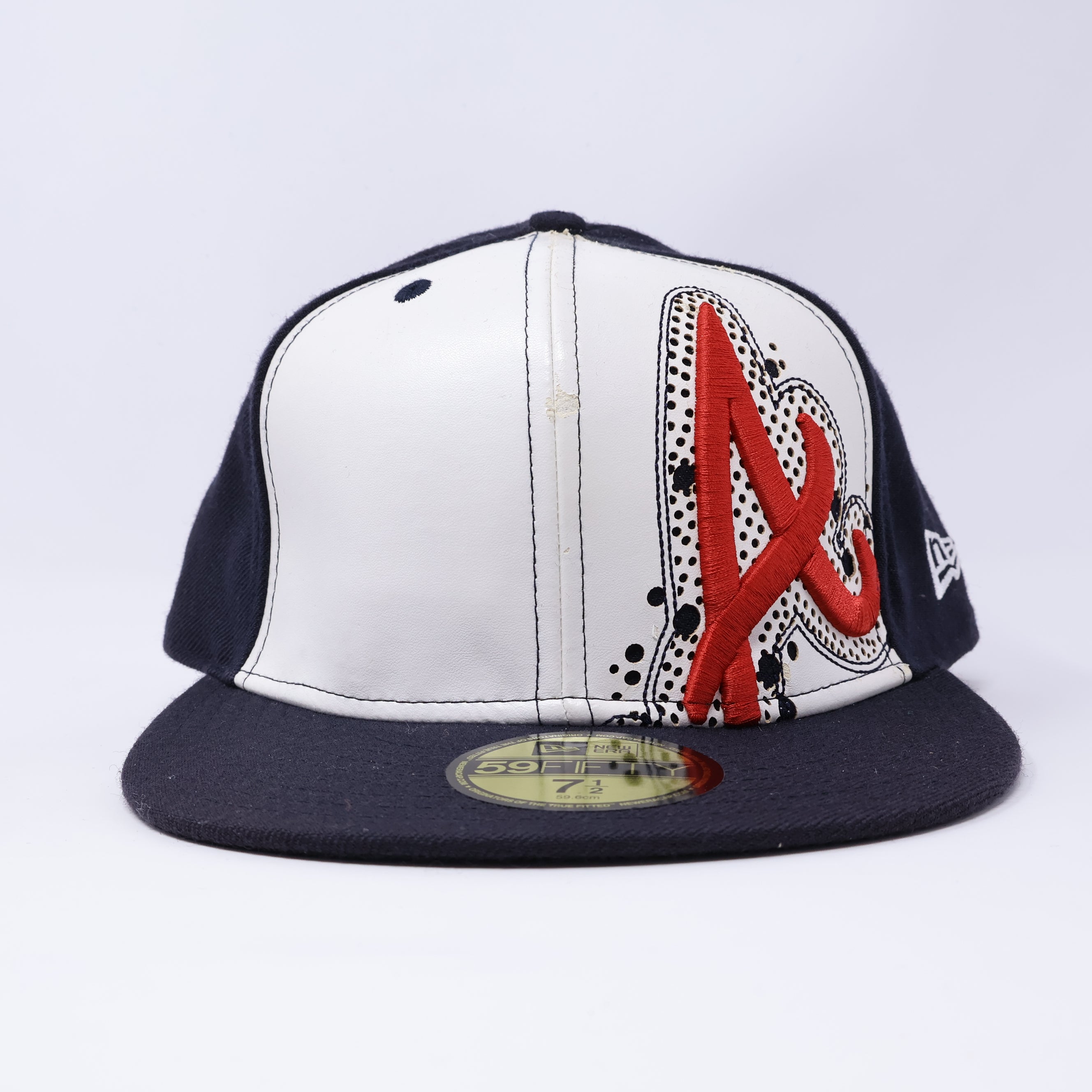 NWT Multicolor Atlanta Braves Simple Throwback 59fifty New Era Fitted Hat Cap