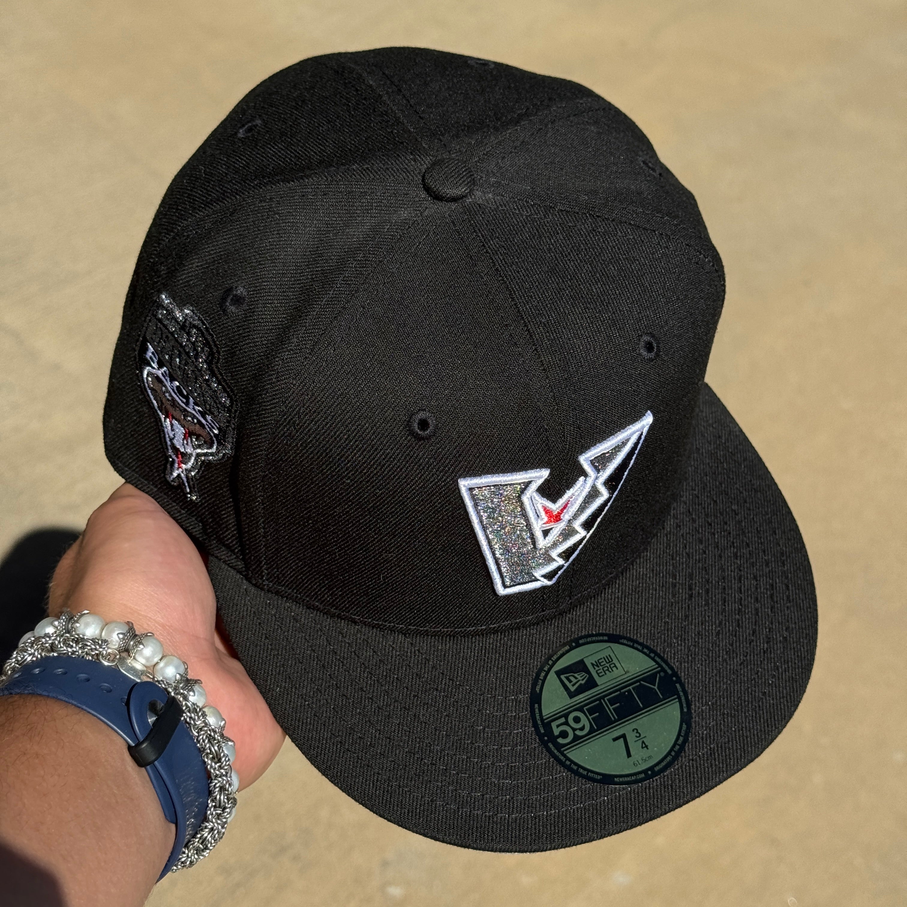 NWT 3/4 Black Arizona Diamondbacks 1998 Inaugural Season 59fifty New Era Fitted Hat Cap