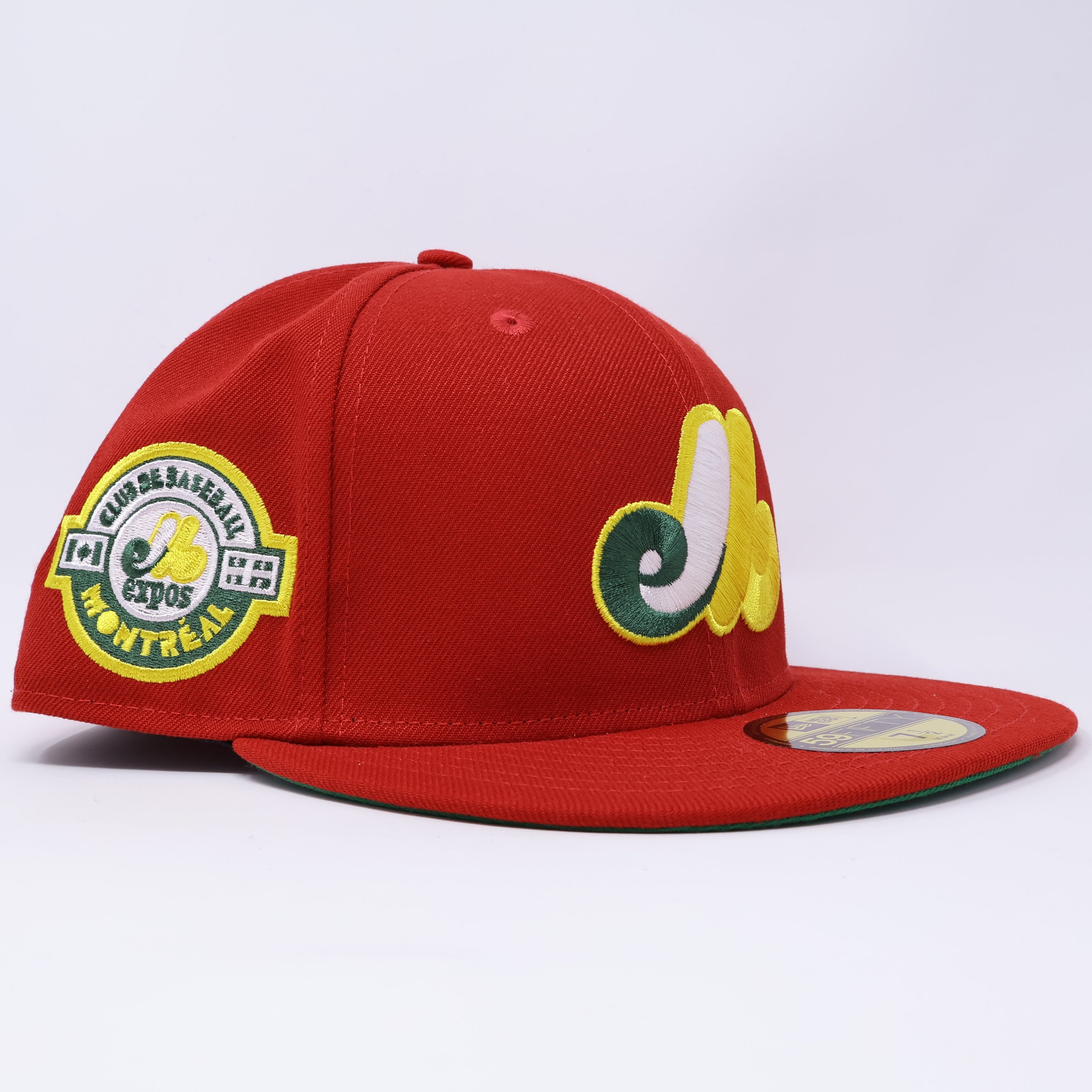 NWT 1/2 Red Montreal Expos Club De Baseball 59fifty New Era Fitted Hat Cap