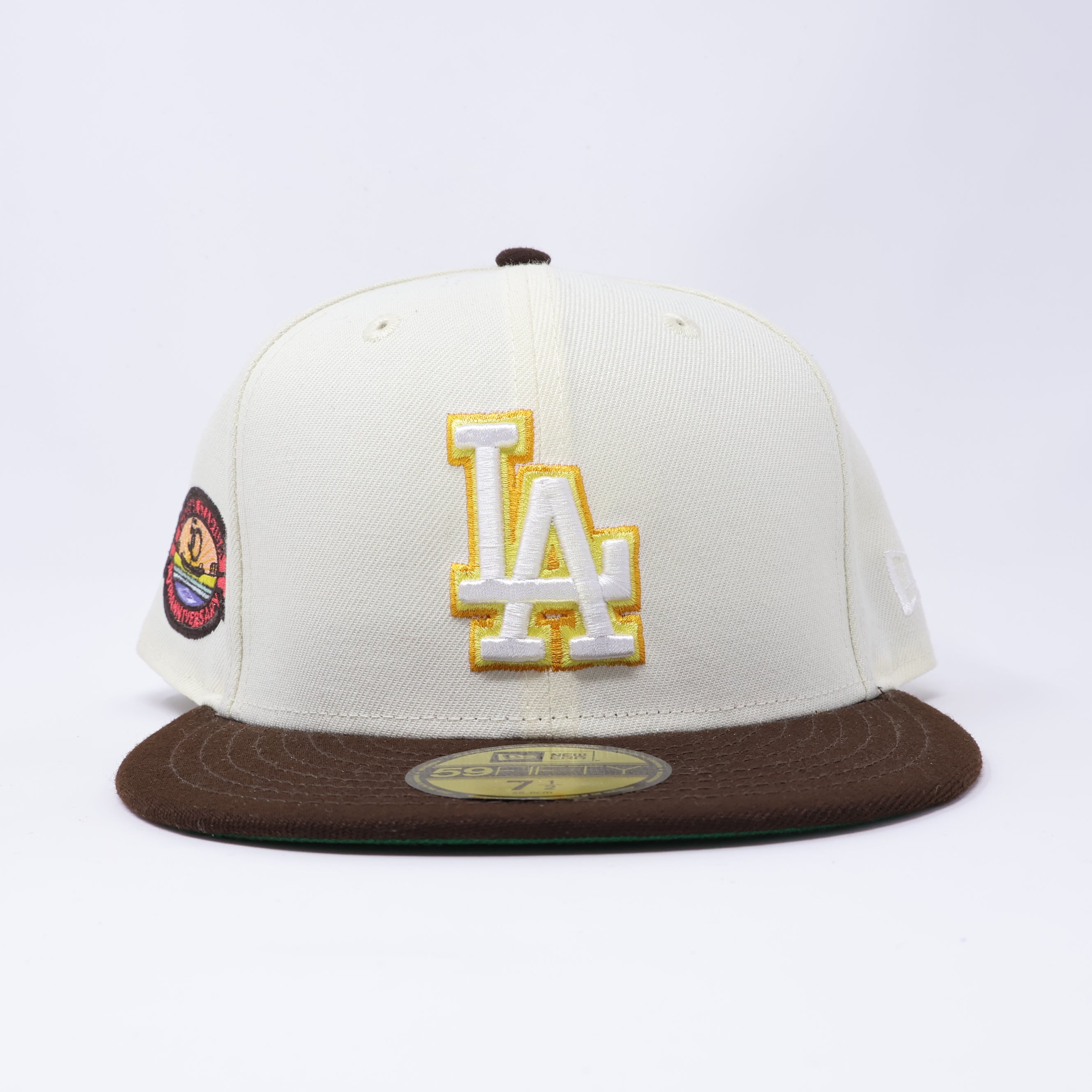 NEW 1/2 Chrome Los Angeles Dodgers 50th Anniversary New Era Fitted Hat Cap