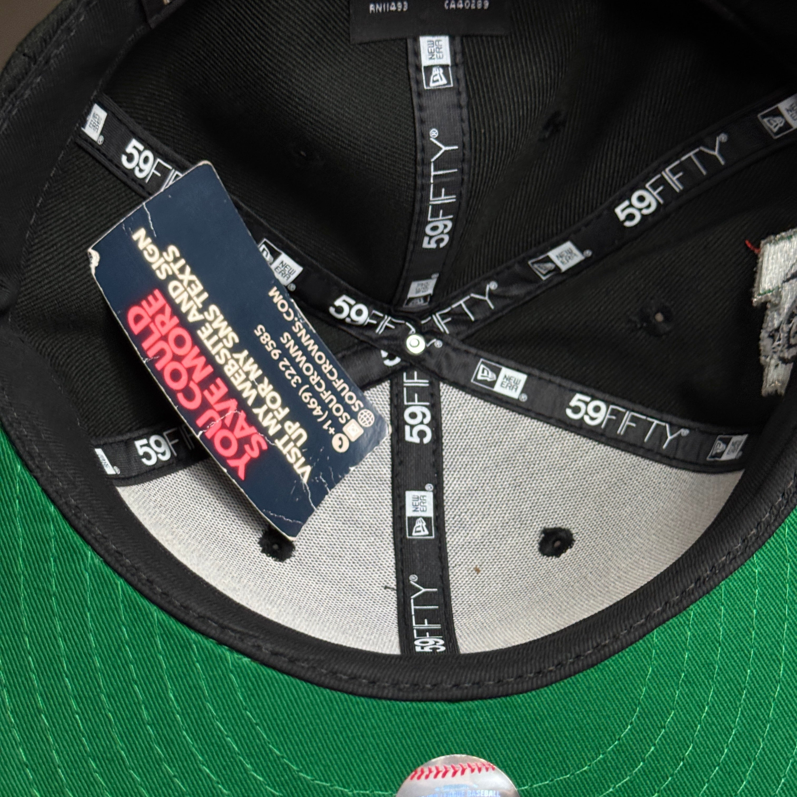 NWT 1/4 Black Dallas Texas Rangers 40th Anniversary 59fifty New Era Fitted Hat Cap