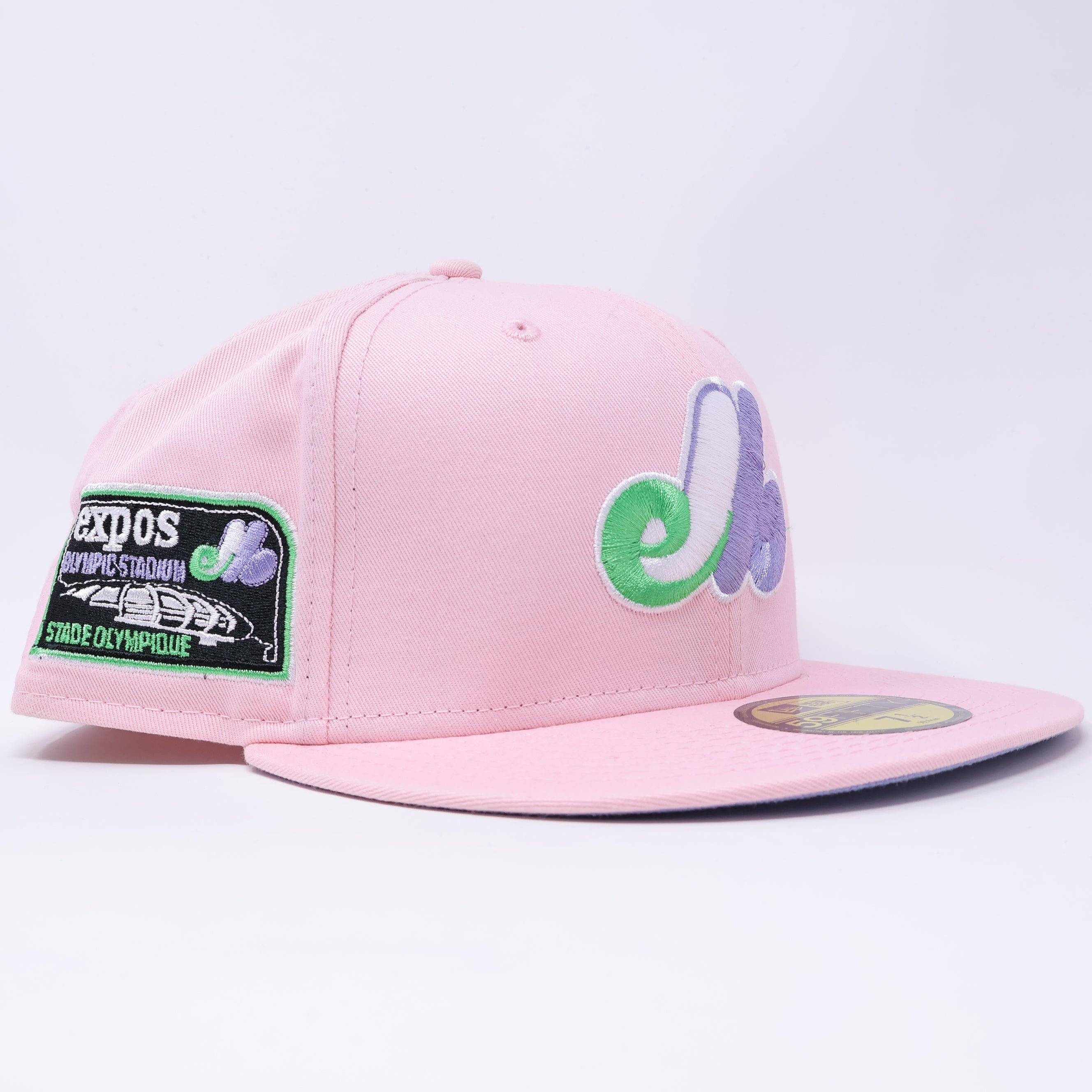 NWT 1/2 Pink Montreal Expos Olympic Stadium 59fifty New Era Fitted Hat Cap