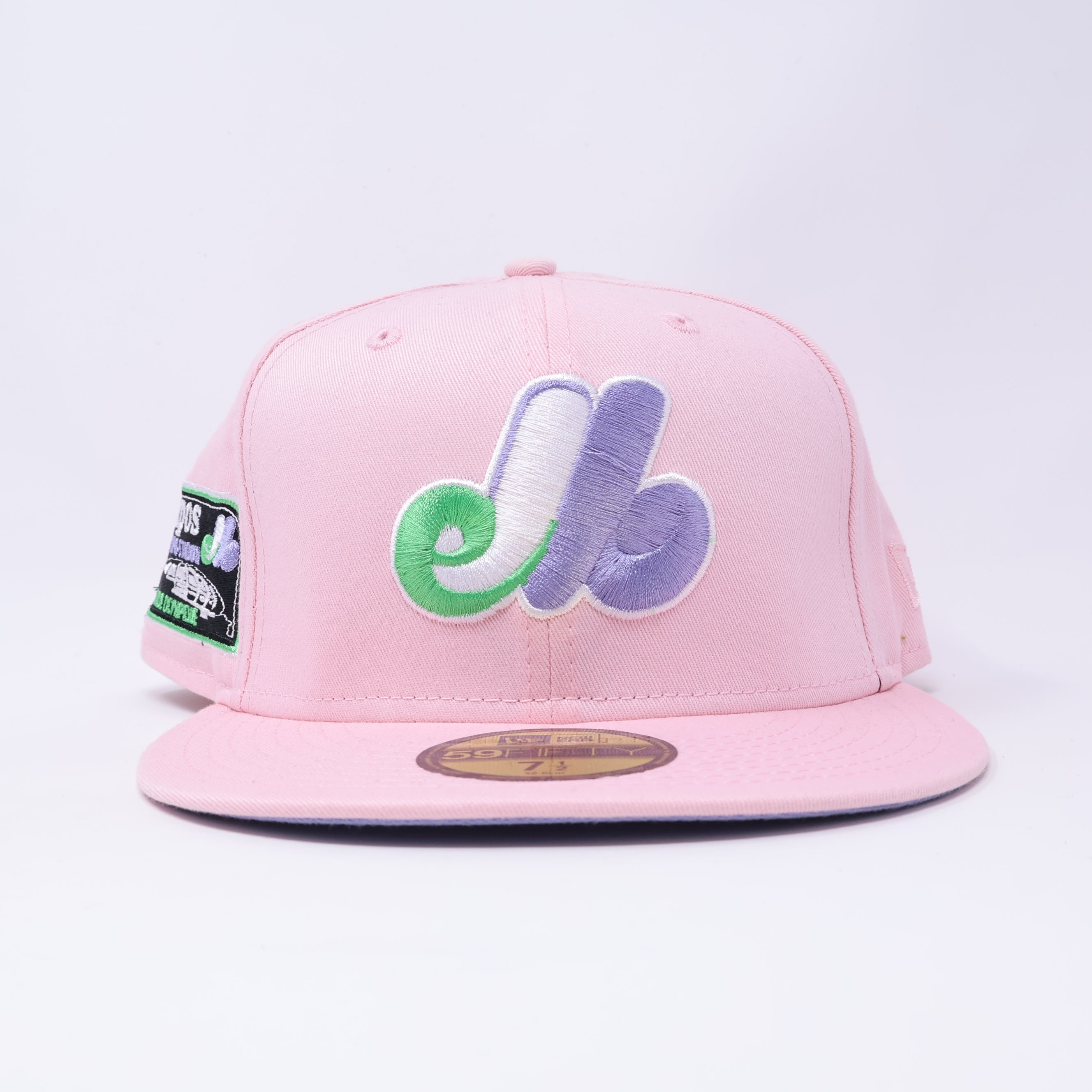 NWT 1/2 Pink Montreal Expos Olympic Stadium 59fifty New Era Fitted Hat Cap