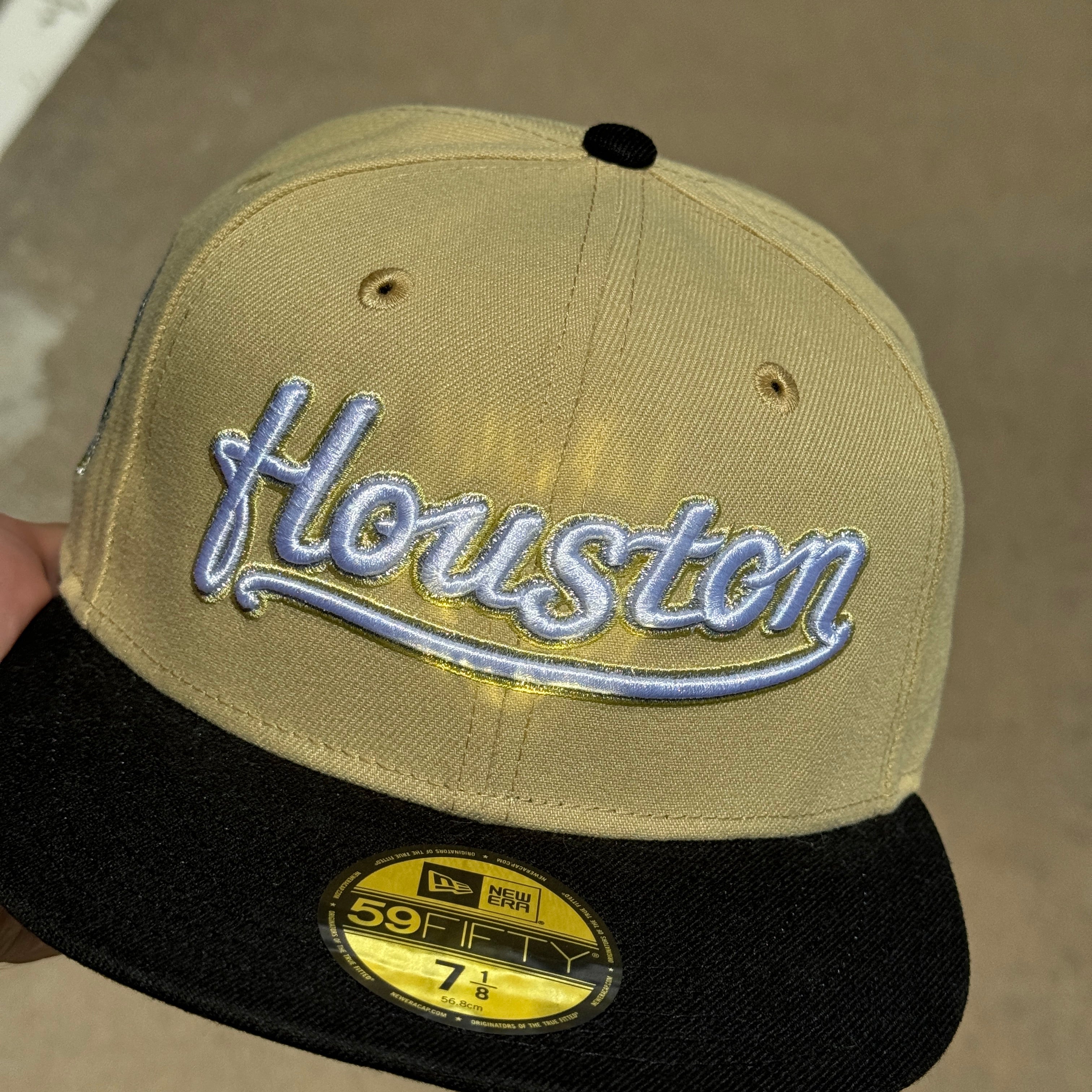 NEW 1/8 Gold Houston Astros Celebrating 45 Years 59FIFTY New Era Fitted Hat