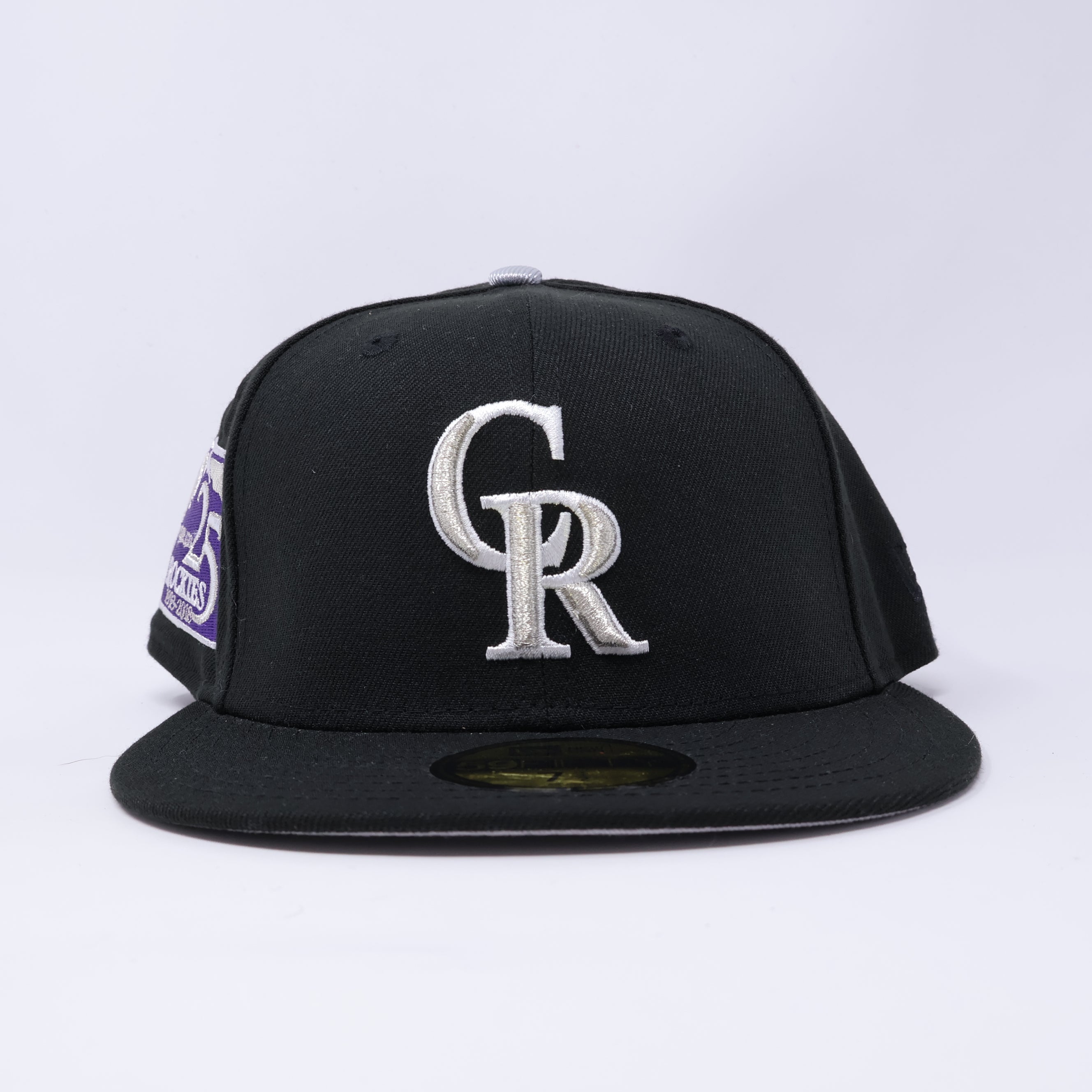 7 1/2 NEW Black Colorado Rockies 25 Years 59fifty New Era Fitted Cap Hat