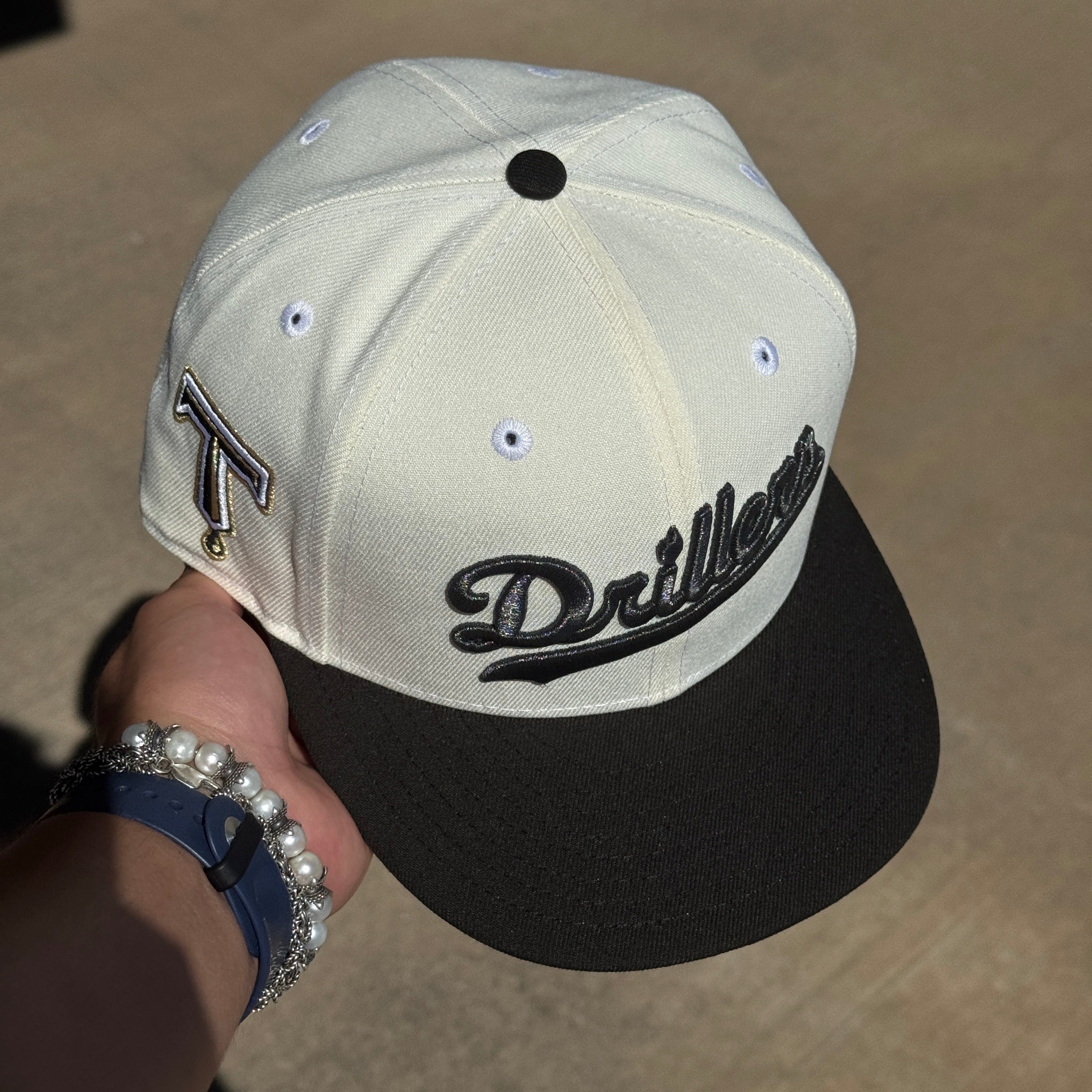 USED 5/8 Chrome Tulsa Drillers Minor League 59fifty New Era Fitted Hat Cap