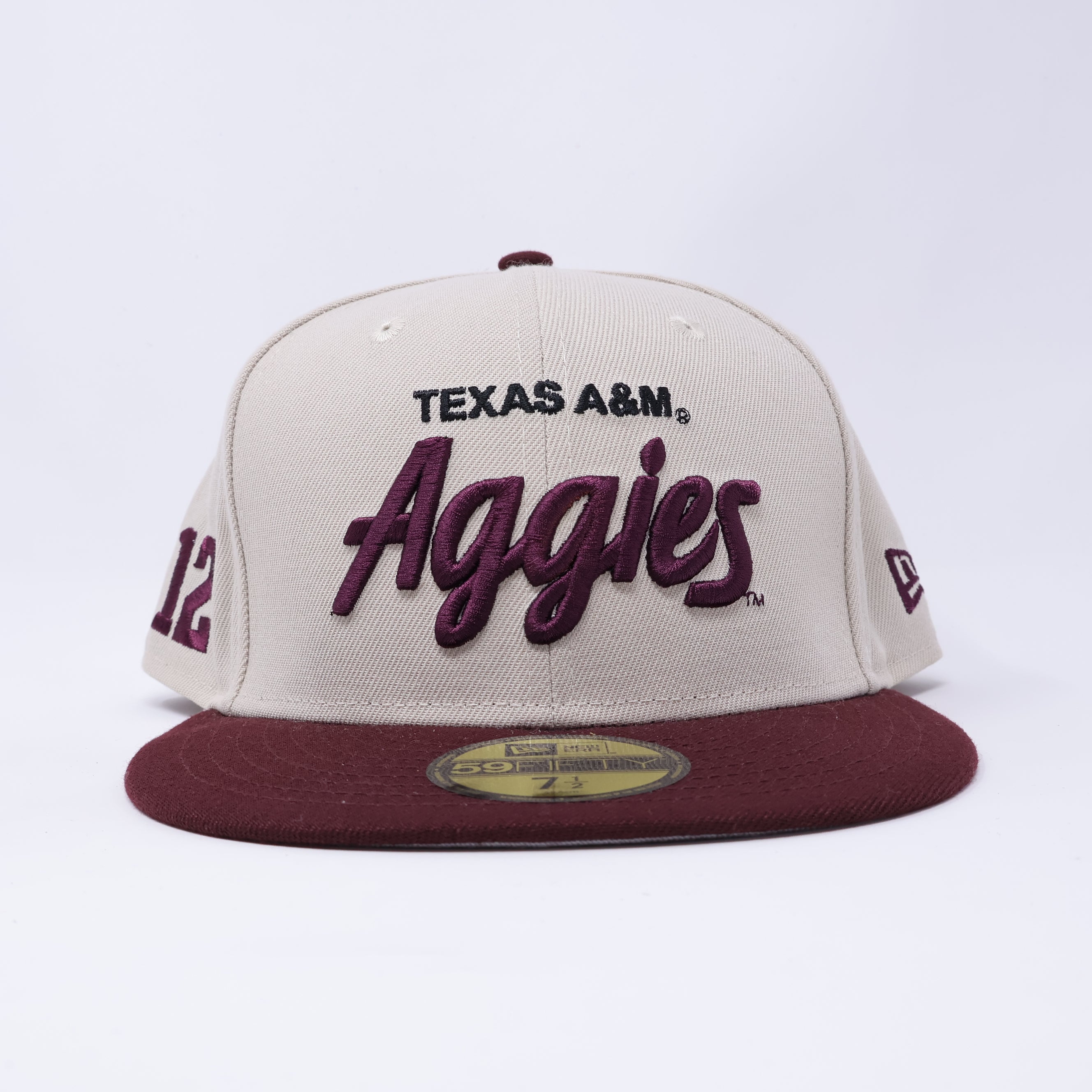 NWT Stone Texas A&M Aggies Football College 59fifty New Era Fitted Hat Cap